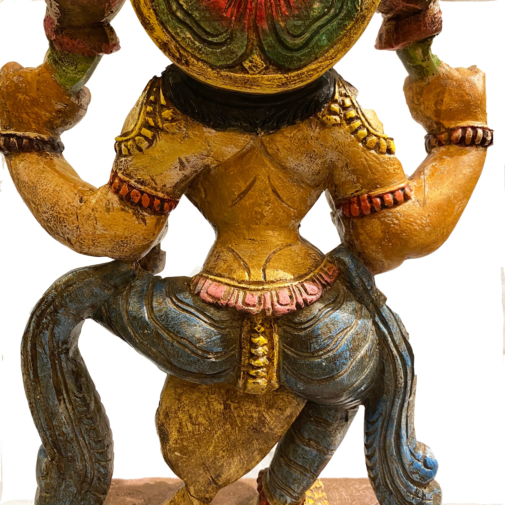 Wooden Lakshmi  Statue - Vintage India NYC