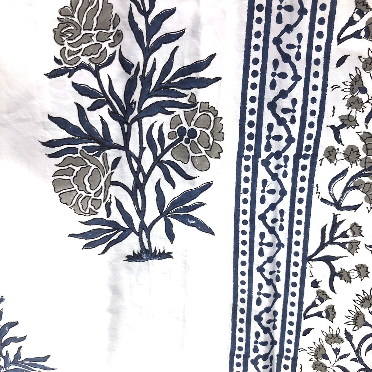 JM Fine Cotton Blockprint Sheets - Vintage India NYC