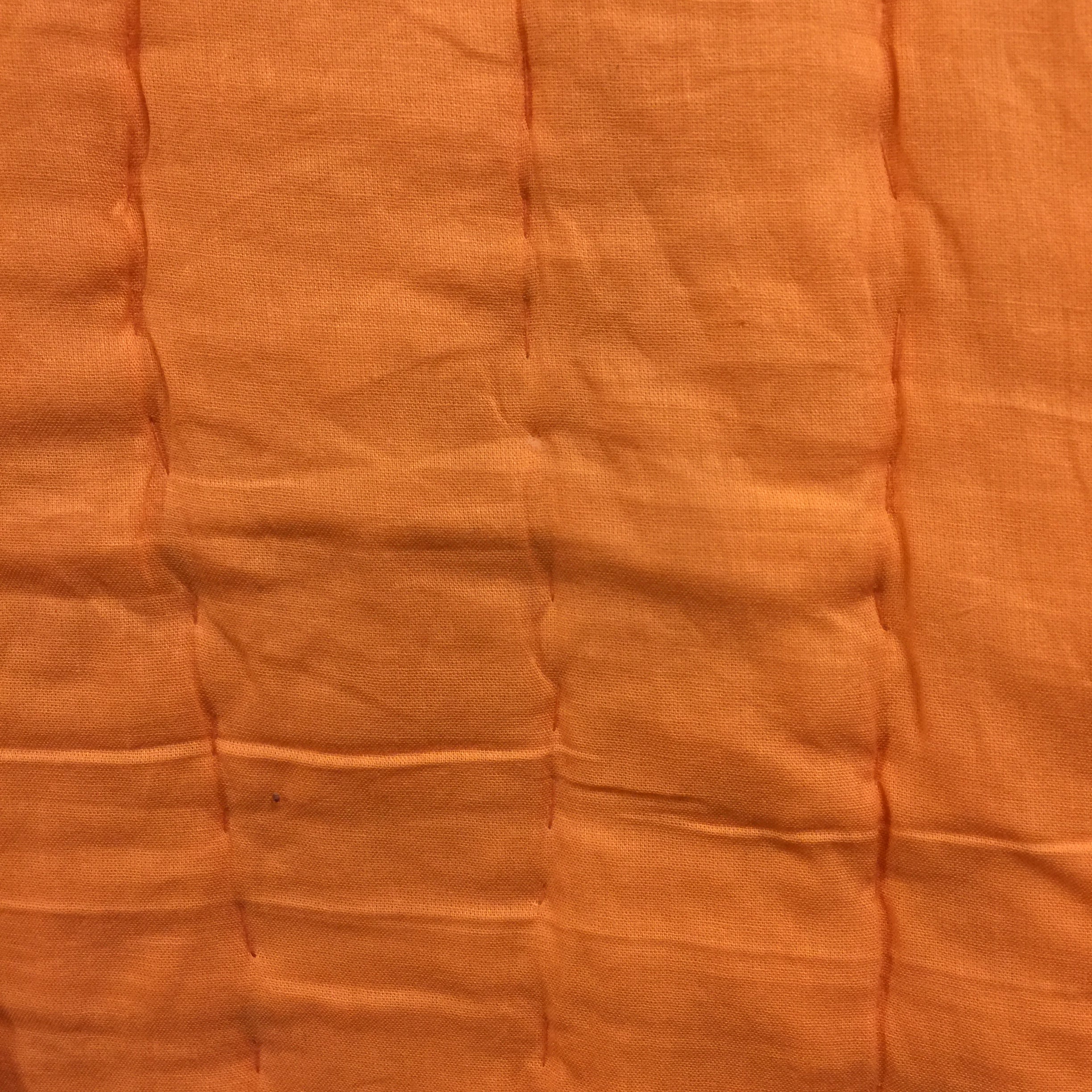 JM Twin Block Print Quilt Orange - Vintage India NYC