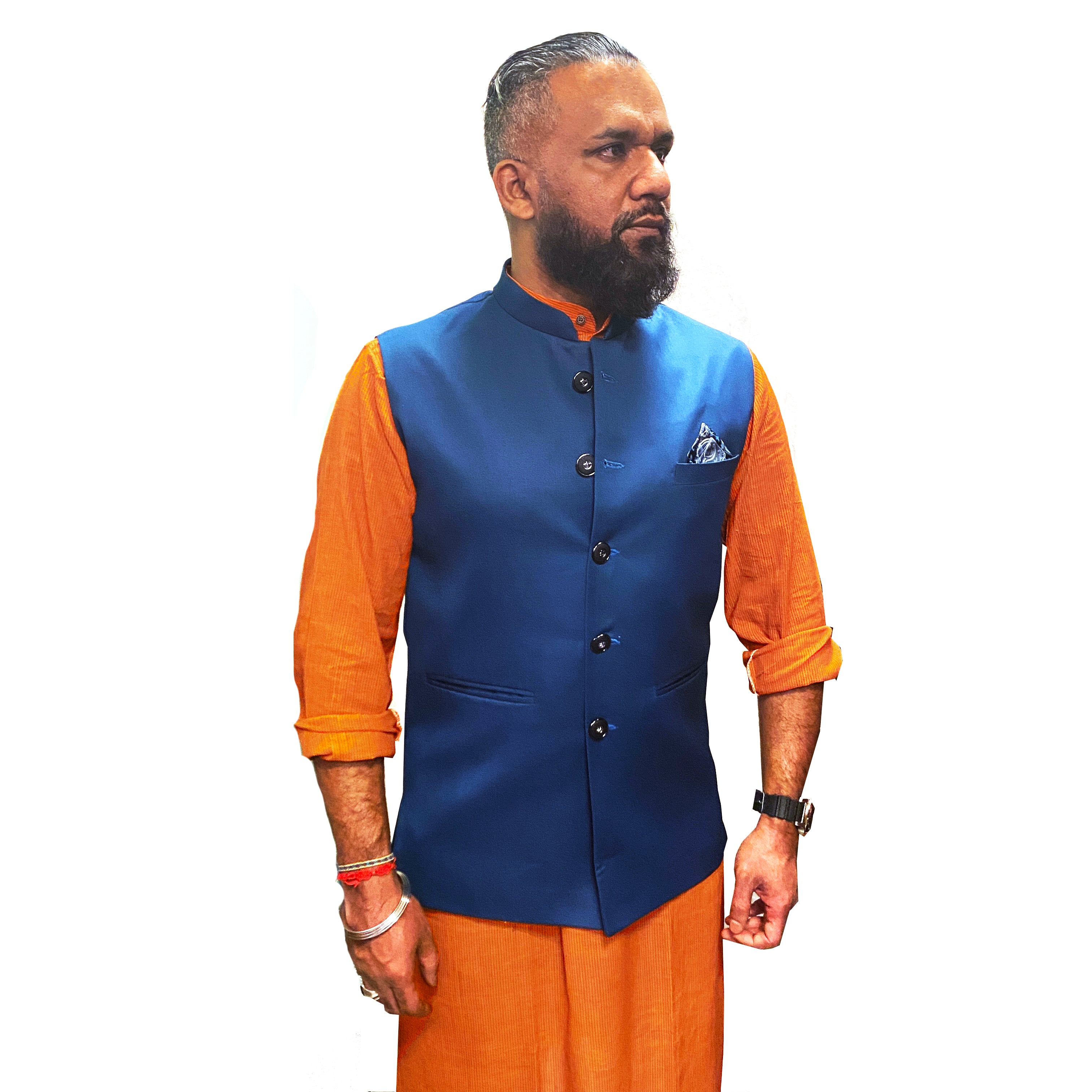 Plain Nehru Vest-3 Colors - Vintage India NYC