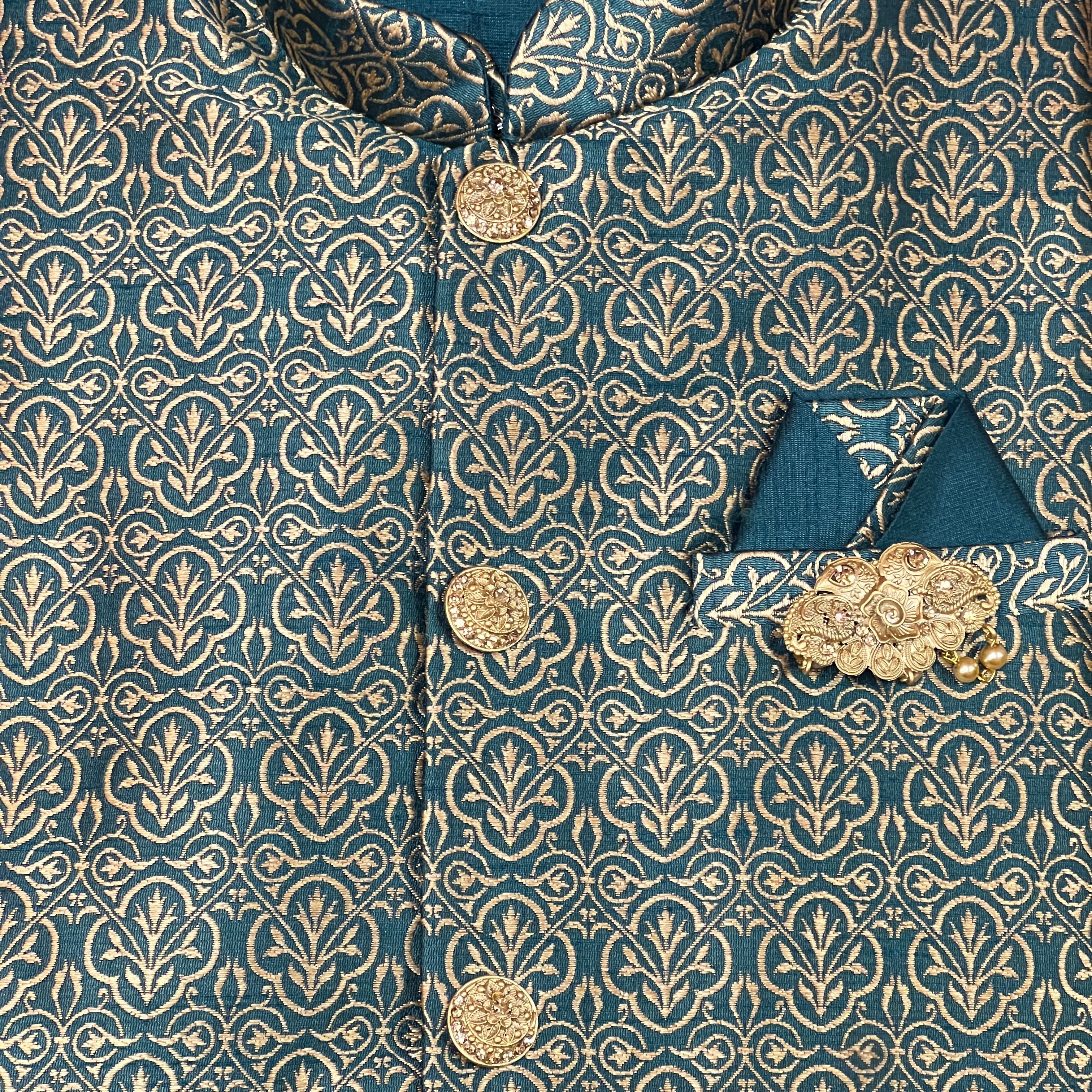 YD Brocade Vest Set-2 Colors - Vintage India NYC
