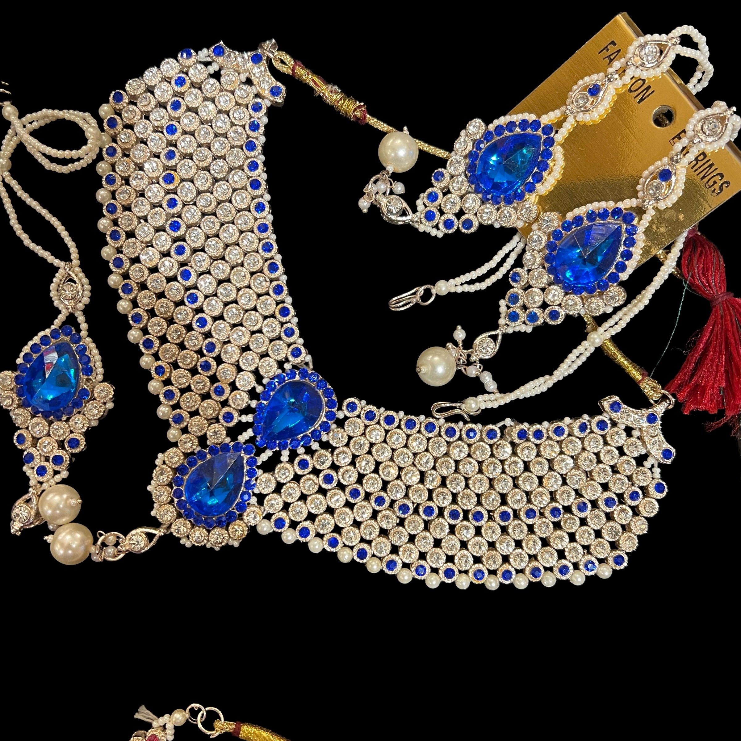 IF Stone Studded Necklace Sets-5 styles - Vintage India NYC