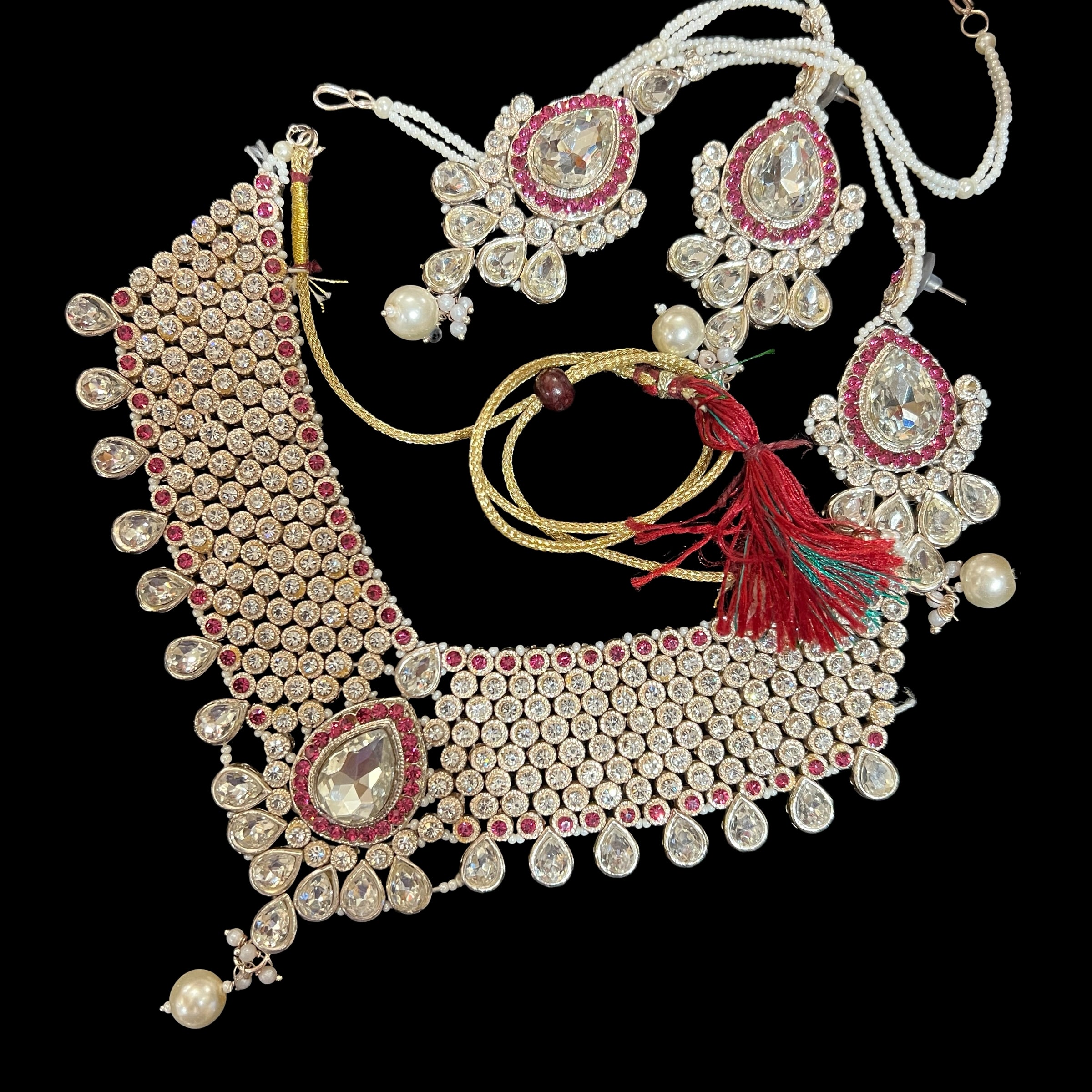 IF Stone Studded Necklace Sets-5 styles - Vintage India NYC