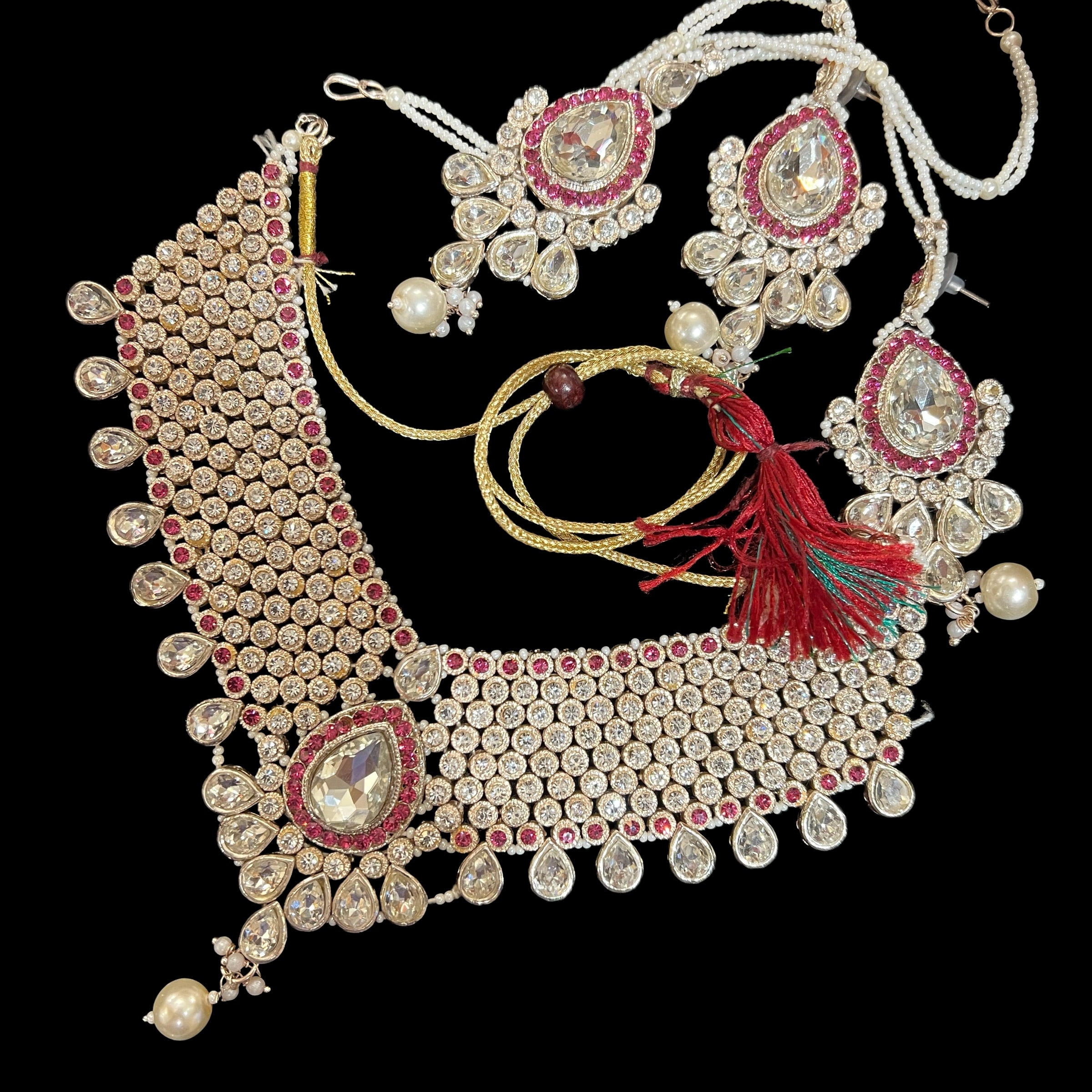 IF Stone Studded Necklace Sets-5 styles - Vintage India NYC