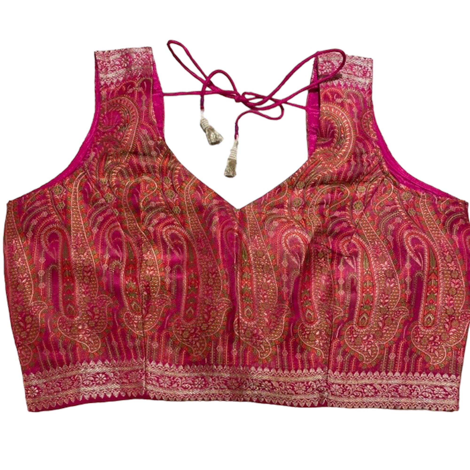 Brocade Saree Blouses-Size 38 - Vintage India NYC