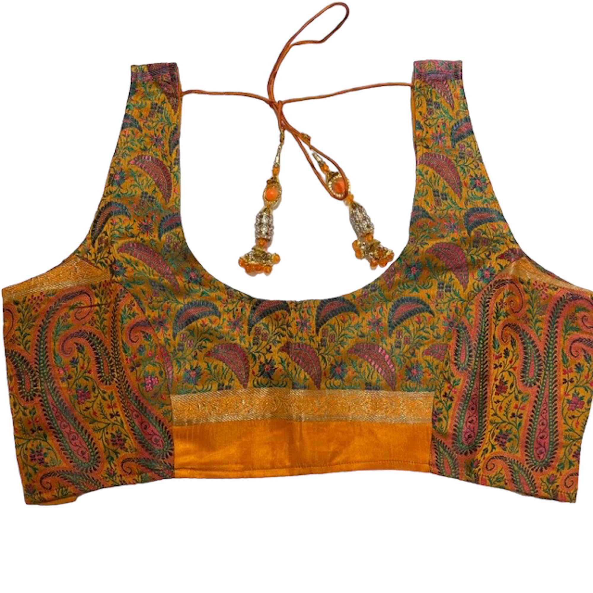 Brocade Saree Blouses-Size 42 - Vintage India NYC