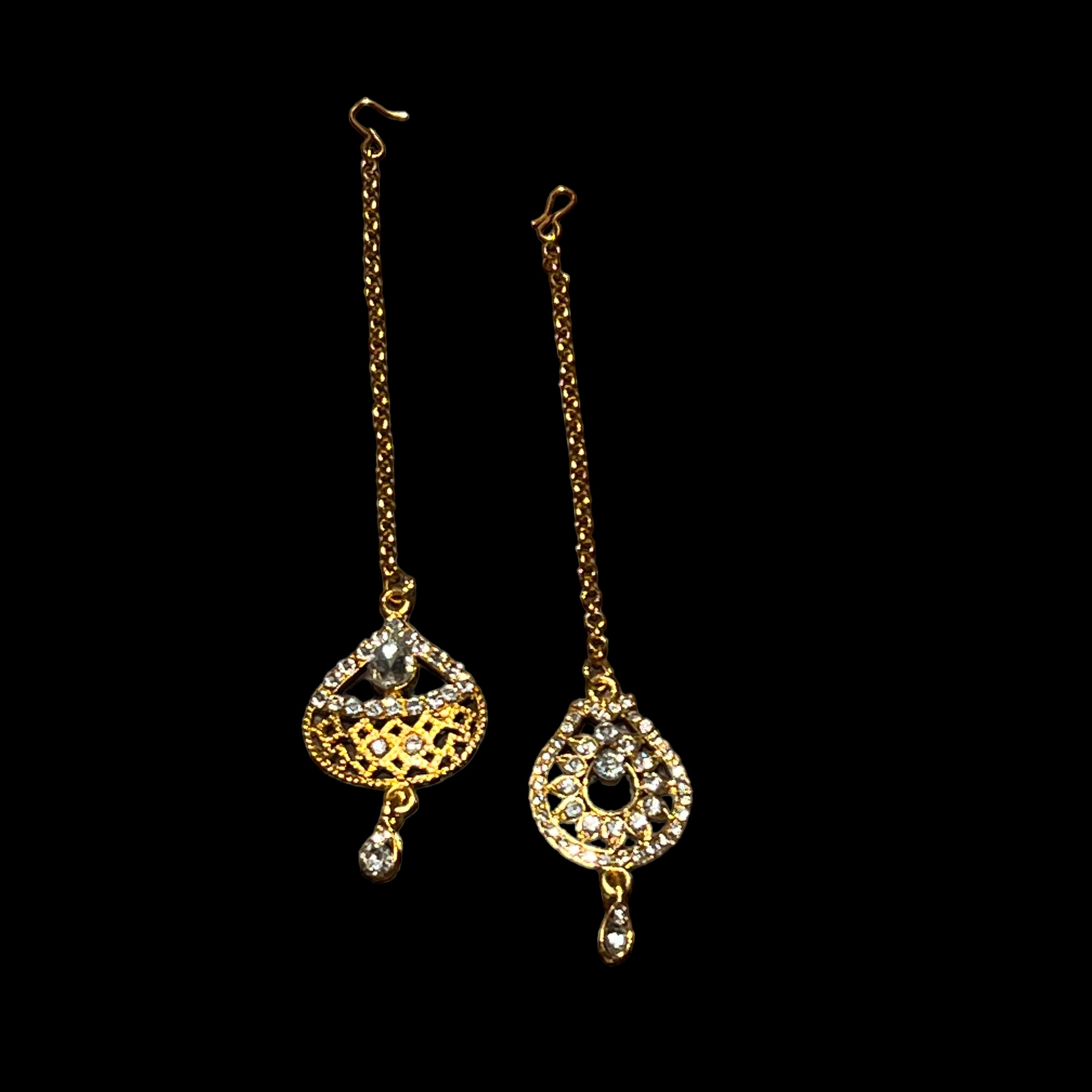Small Gold Maang Tikkas-2 Styles - Vintage India NYC