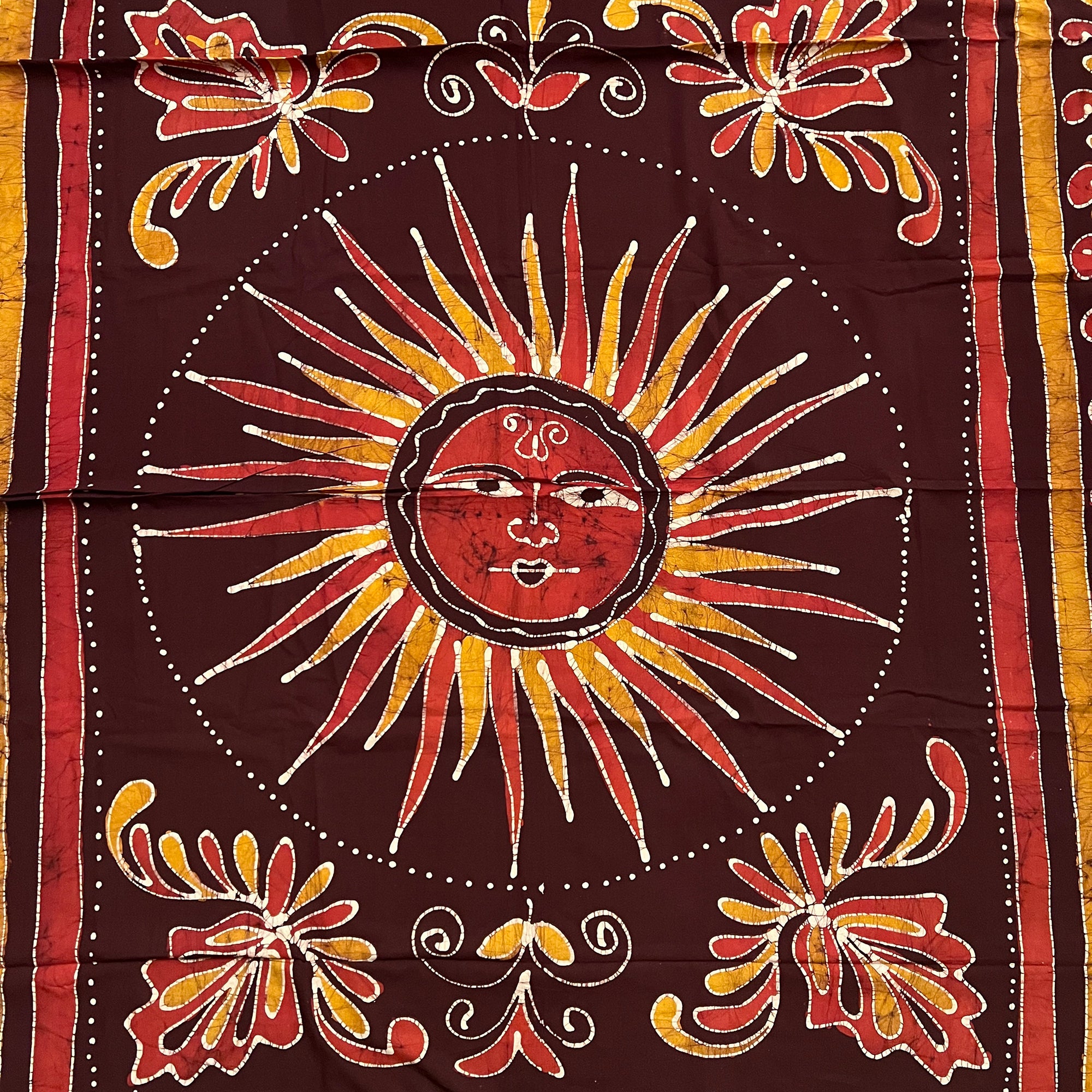 Sun Batik Bed Cover/Wall Hanging - Vintage India NYC