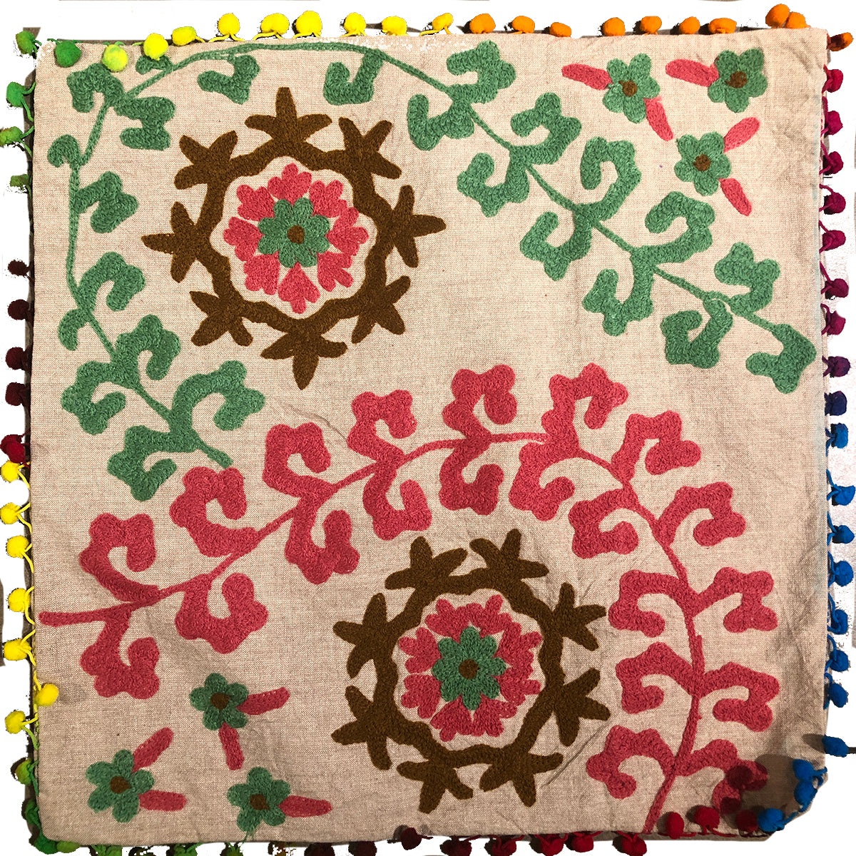JM Suzani Embroidered Pillow Covers - Vintage India NYC