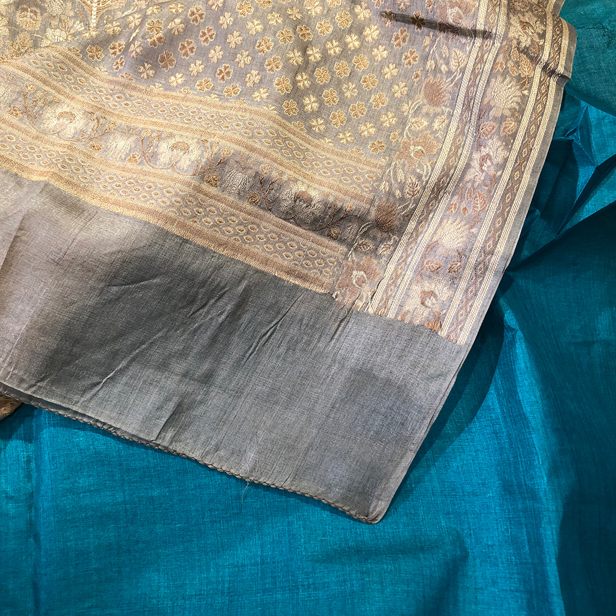 VM Tussar Silk Saree 2 - Vintage India NYC