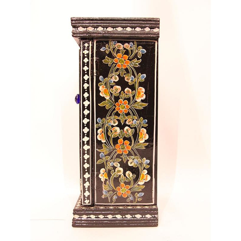 AE Wooden Hand Painted Cabinet 135 - Vintage India NYC