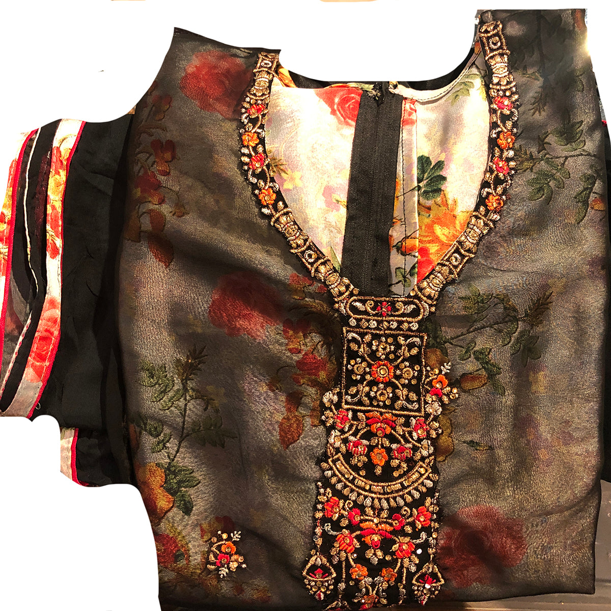 PK Floral Salwar Suit - Vintage India NYC