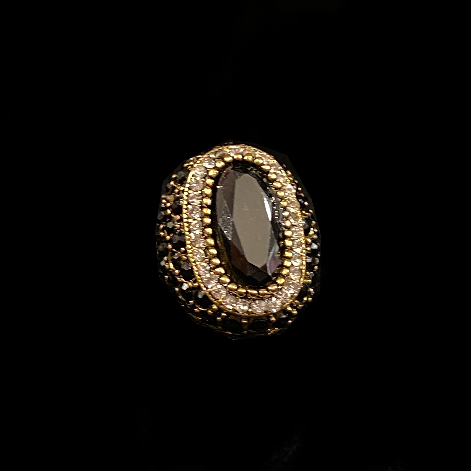 Black Cocktail Ring-3 styles - Vintage India NYC