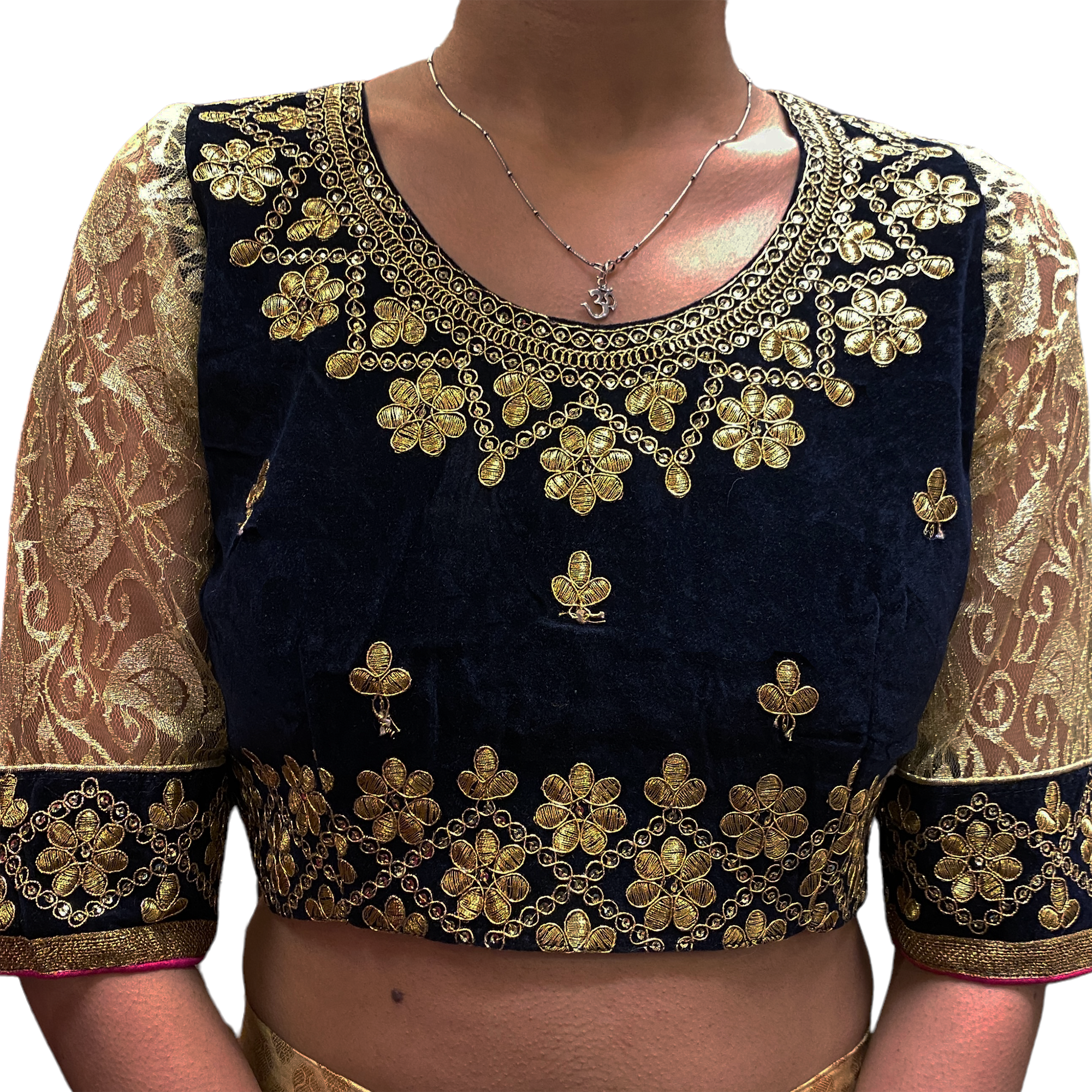 Black & Gold Choli Blouses-3 Styles - Vintage India NYC