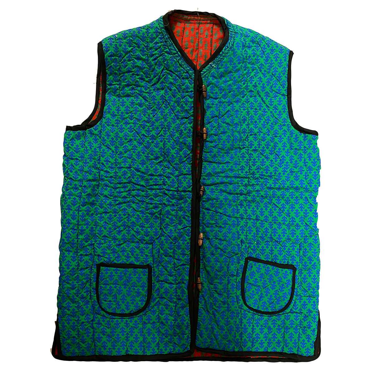 Mens Reversible Quilted Vests - Vintage India NYC