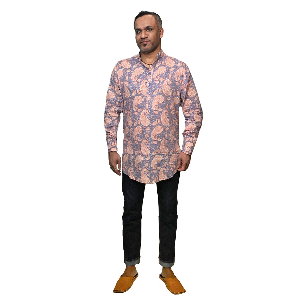 VR Men's Block Print Shirts Size Large - Vintage India NYC