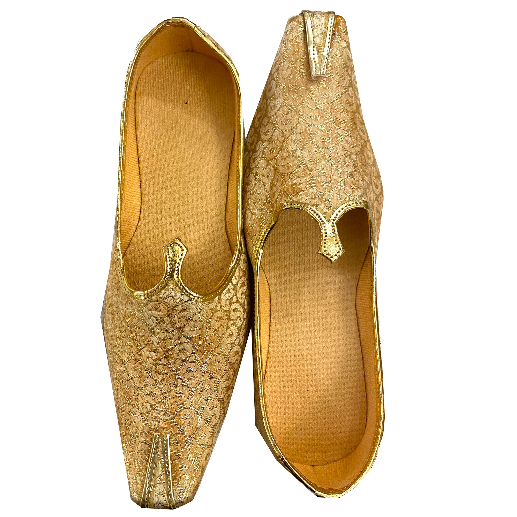 Gold Mojari-Size 10 & 11 - Vintage India NYC