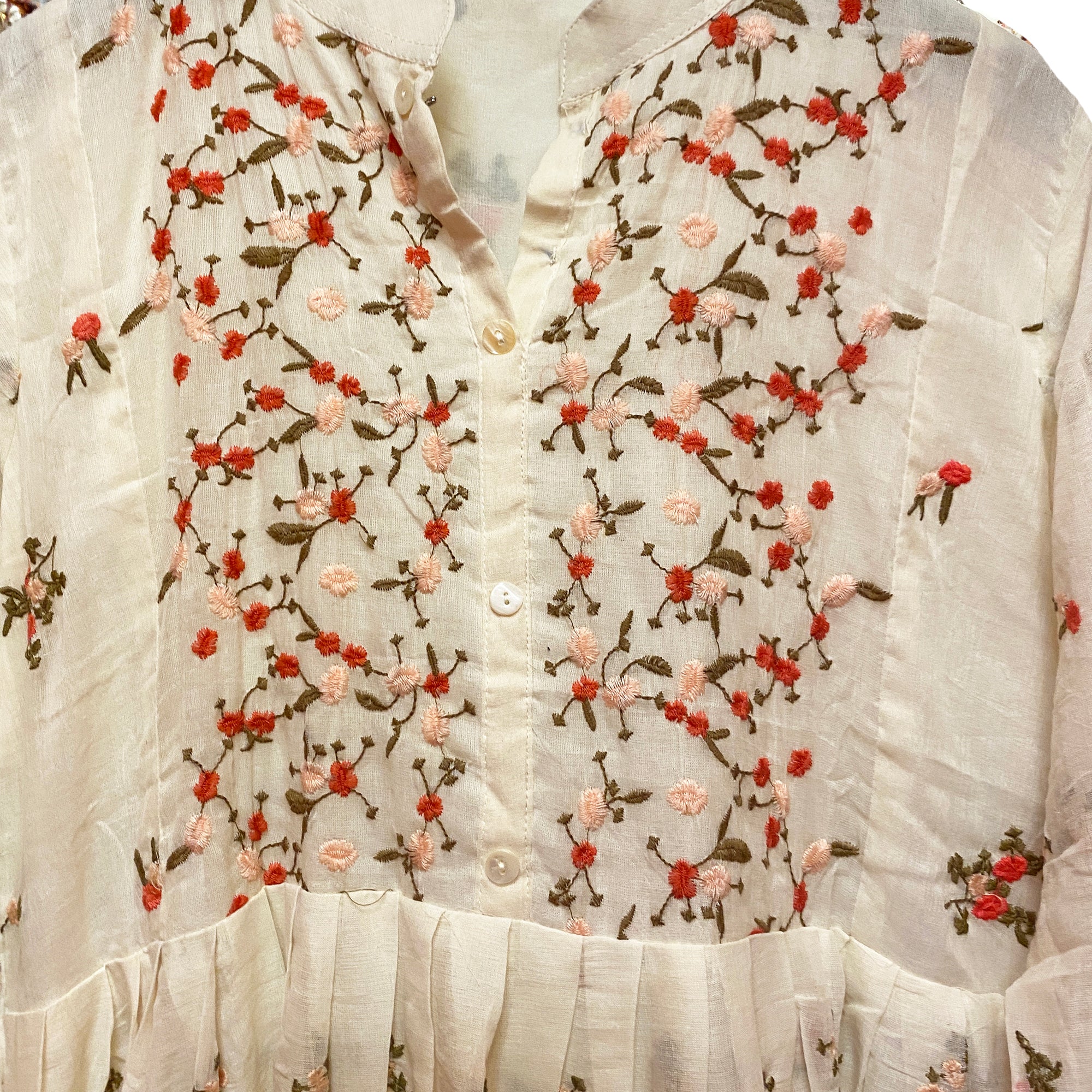 Embroidered Cotton Dress-2 colors - Vintage India NYC