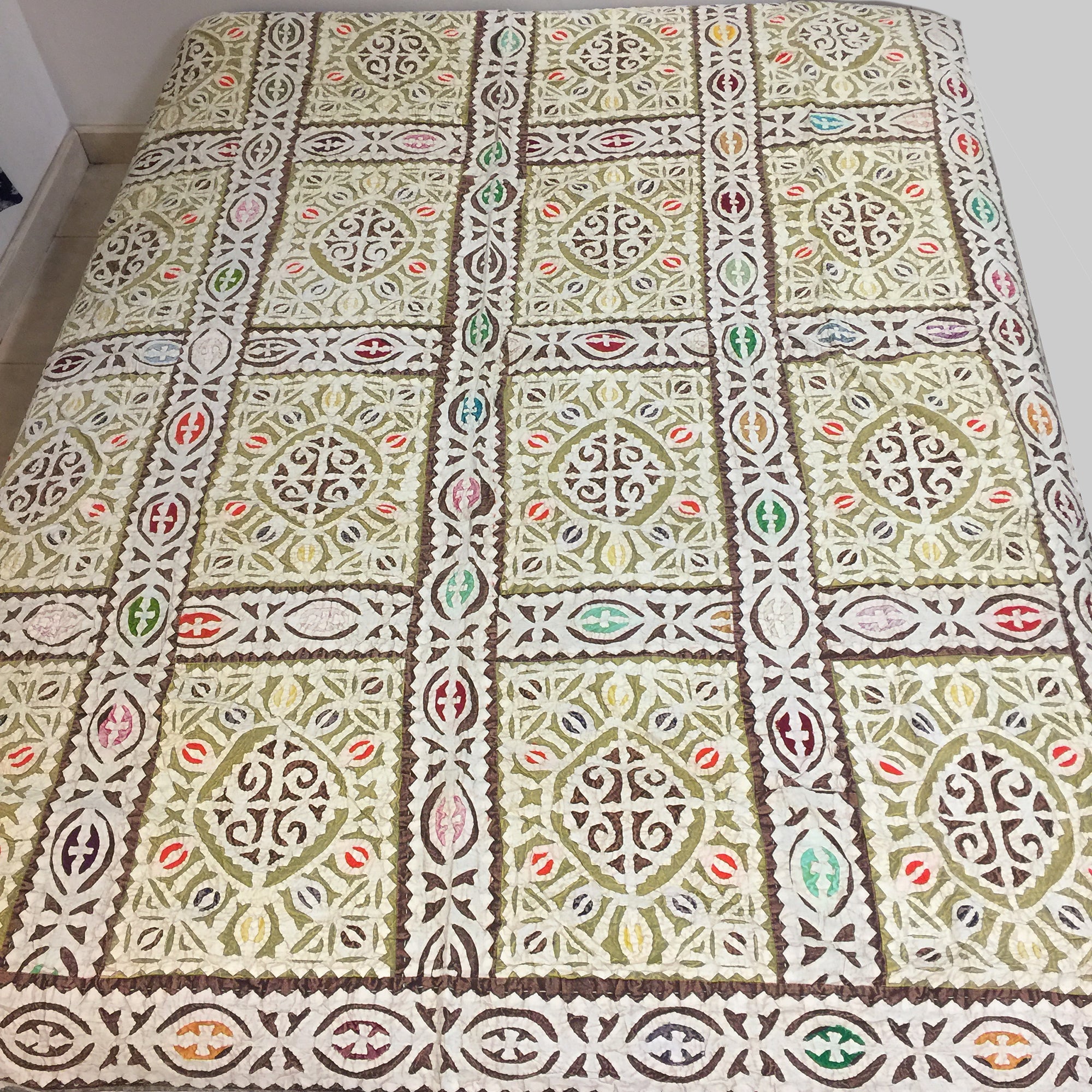 Hand made Cutout Bedcover - Vintage India NYC