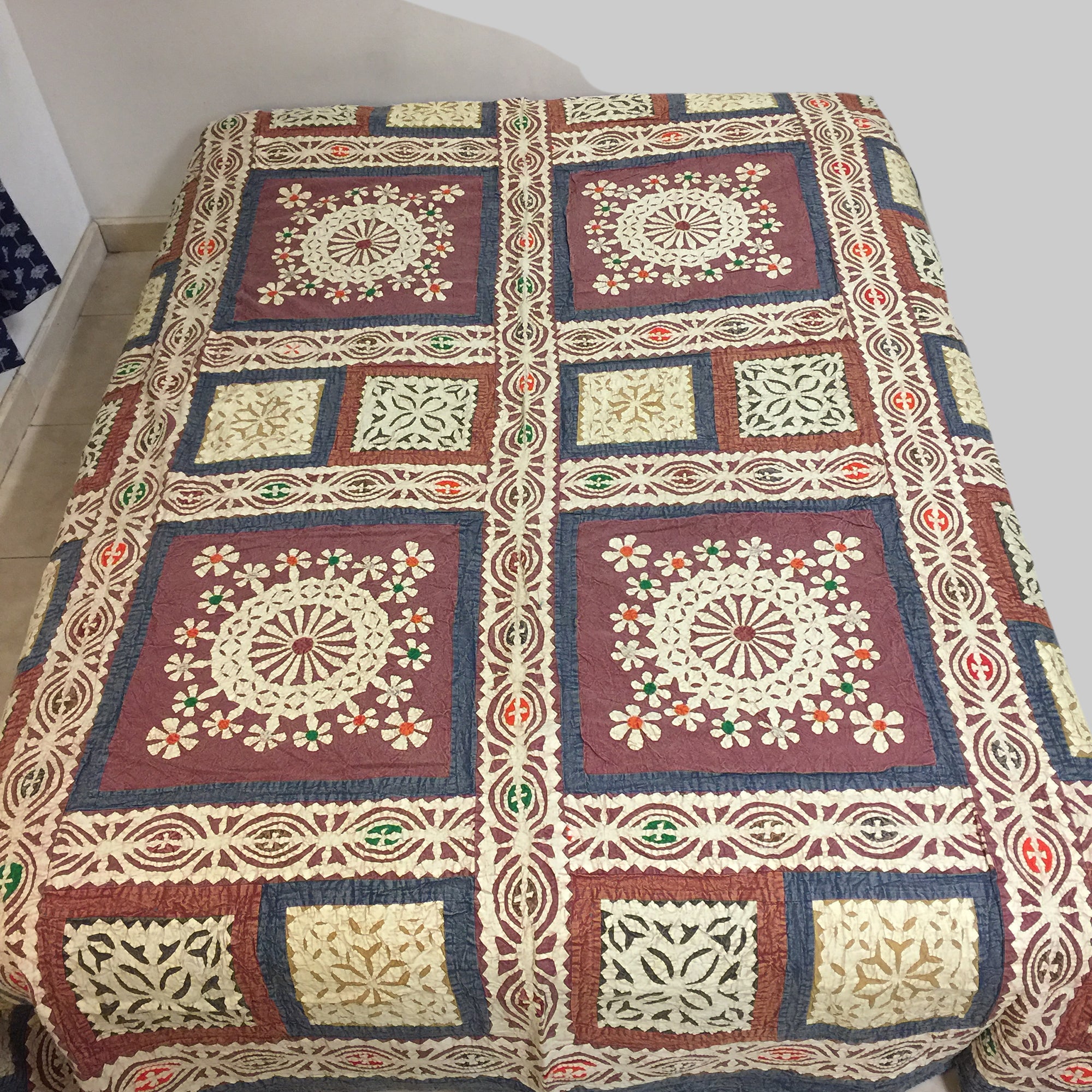 Hand made Cutout Bedcover 3 - Vintage India NYC