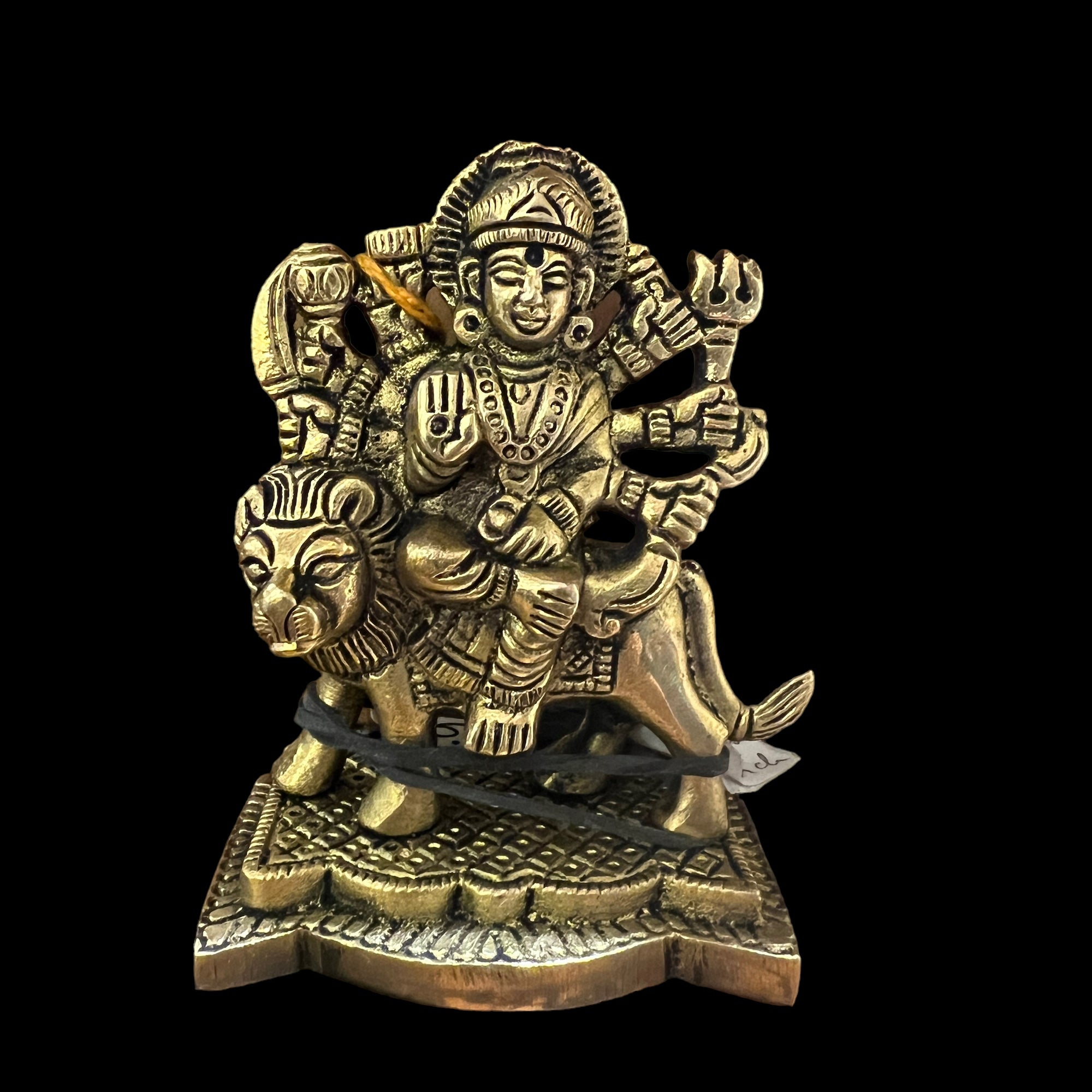 GM Brass Durga 284 3  in - Vintage India NYC