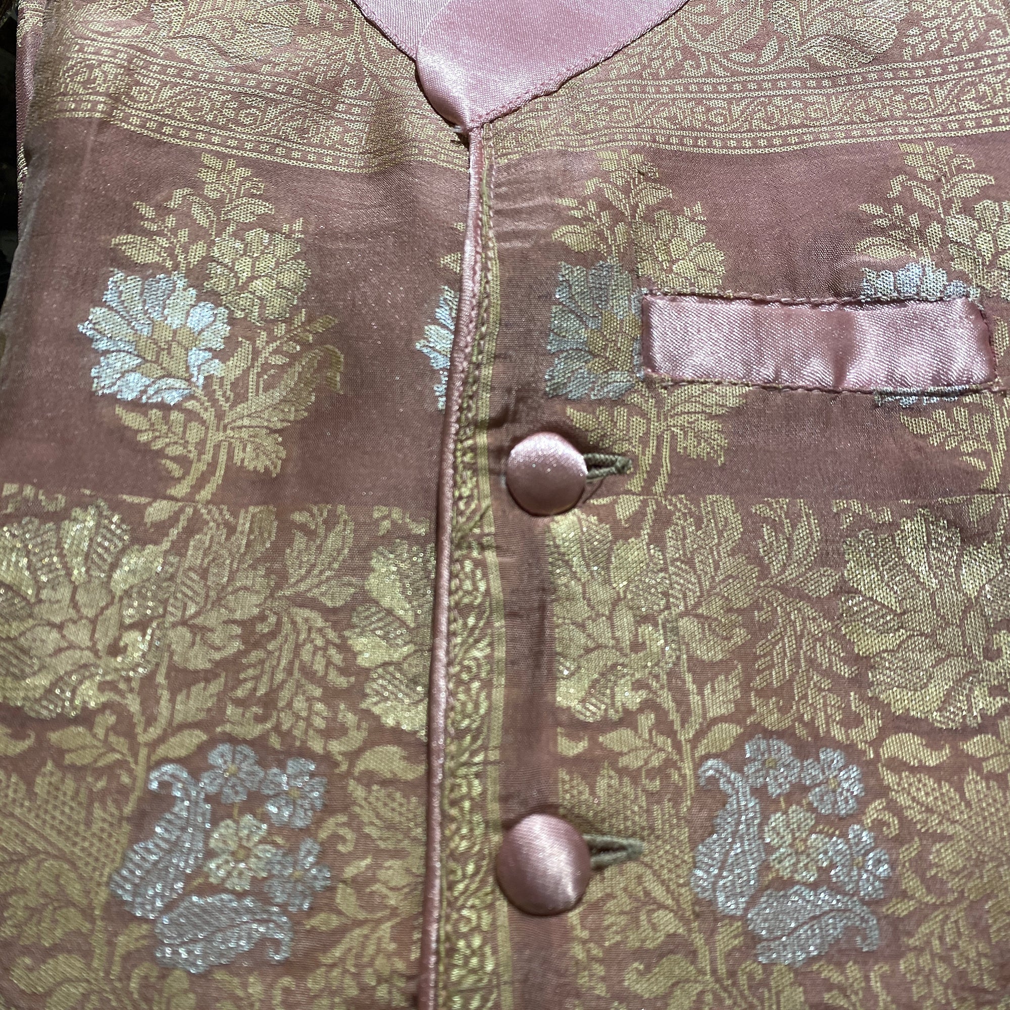 Boys Silk Brocade Sherwani Jackets-7 Colors - Vintage India NYC