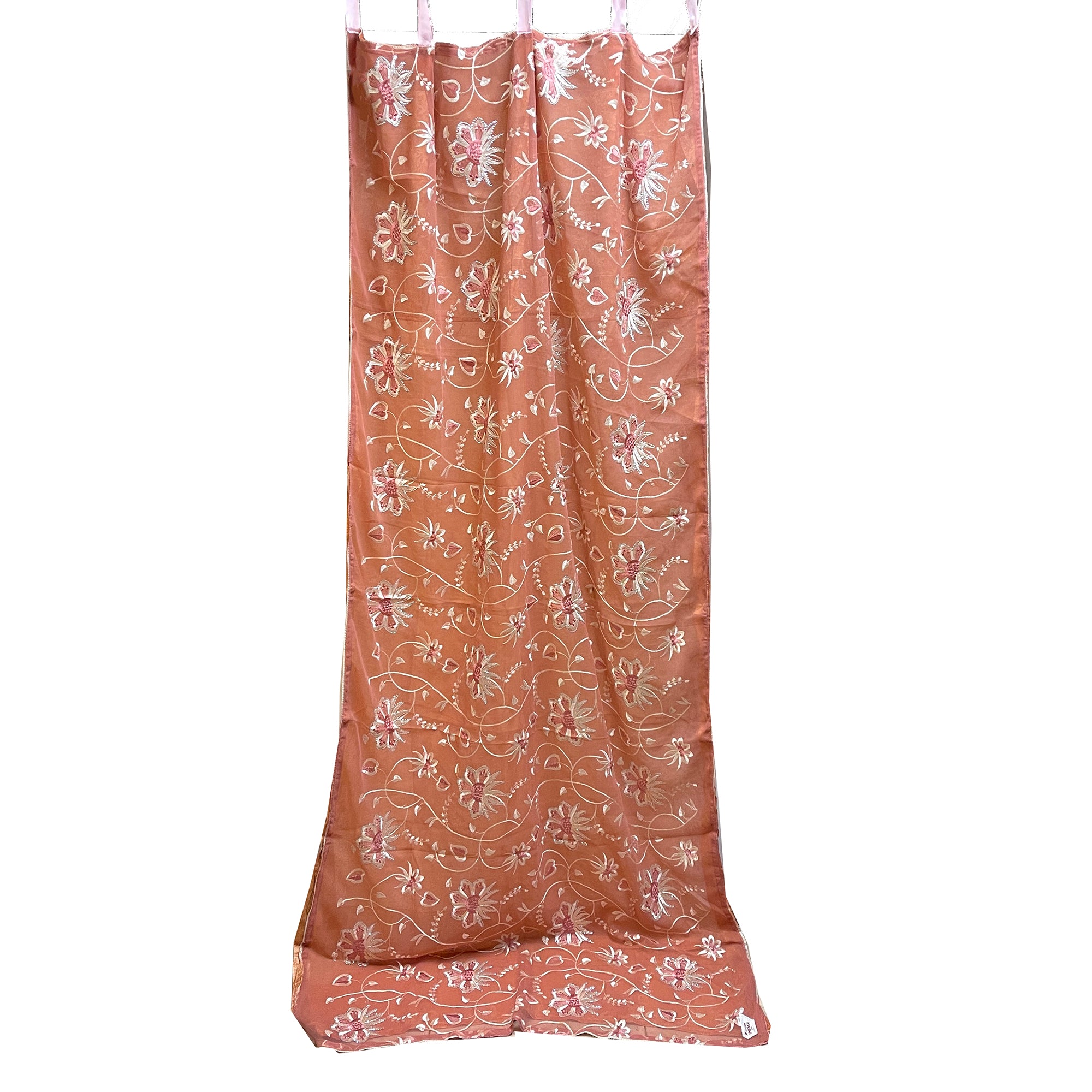 Single Orange Peach Curtains -7 Styles - Vintage India NYC
