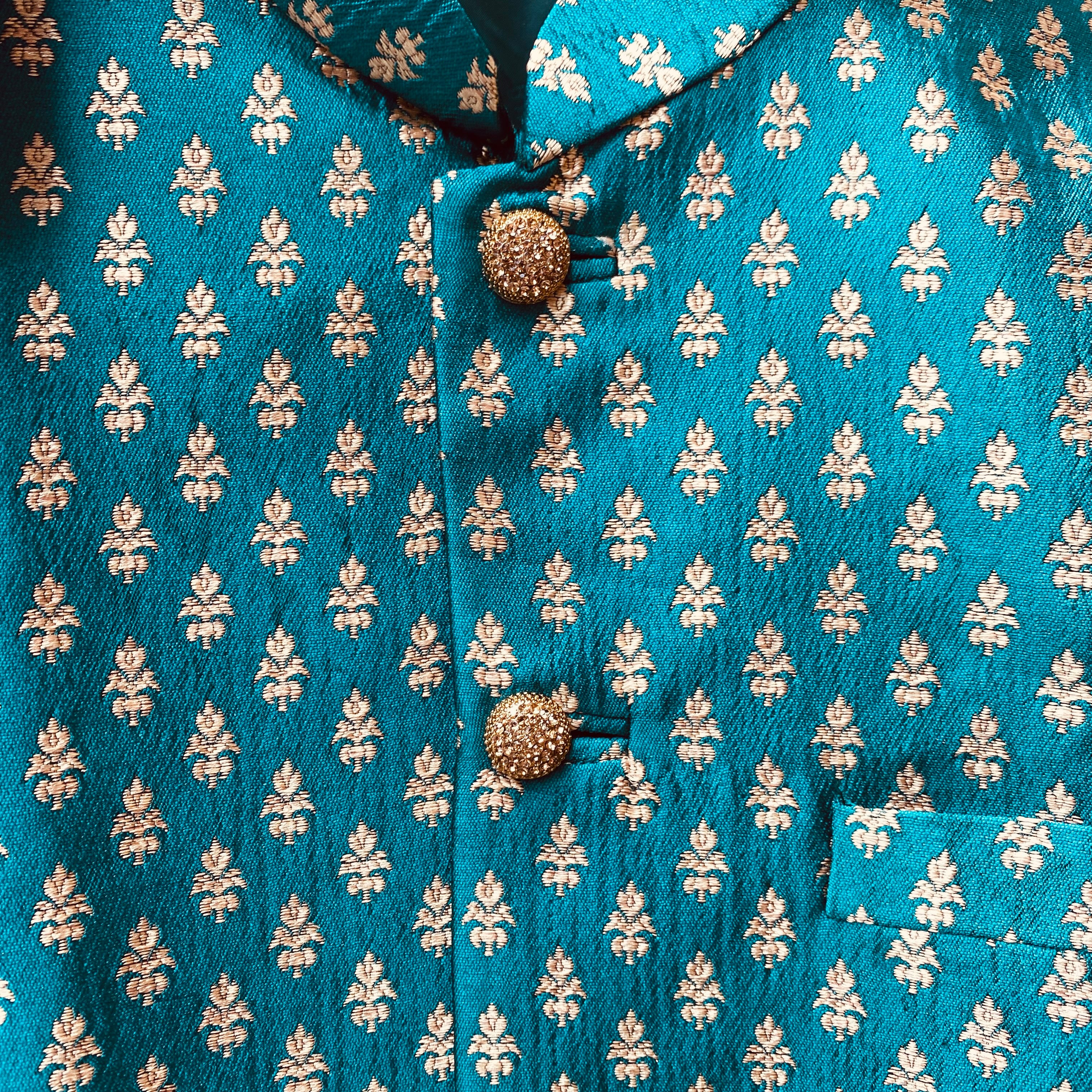 YD Brocade Men Vest-3 Colors - Vintage India NYC