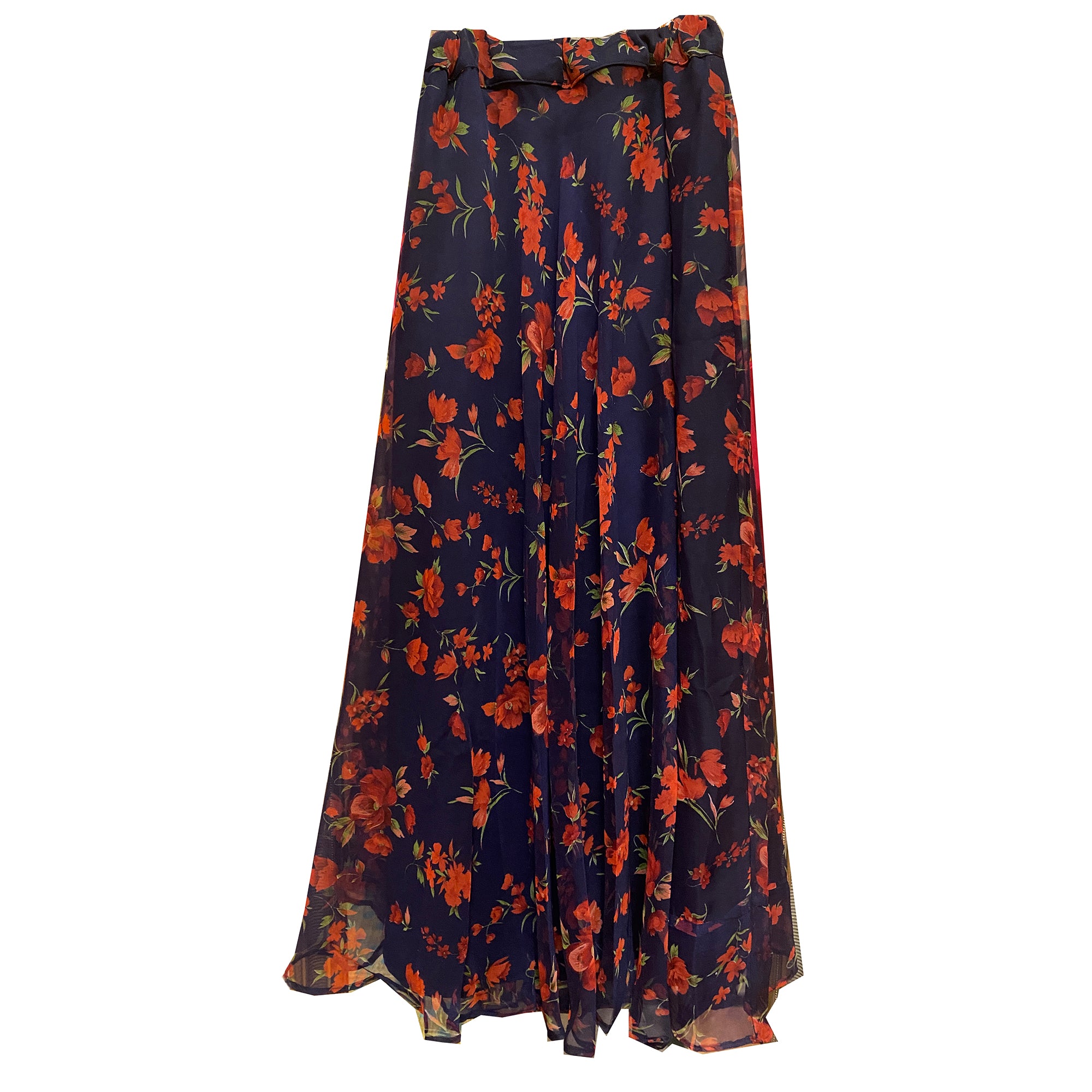 Chiffon Floral Lehenga Skirts-2 Colors - Vintage India NYC