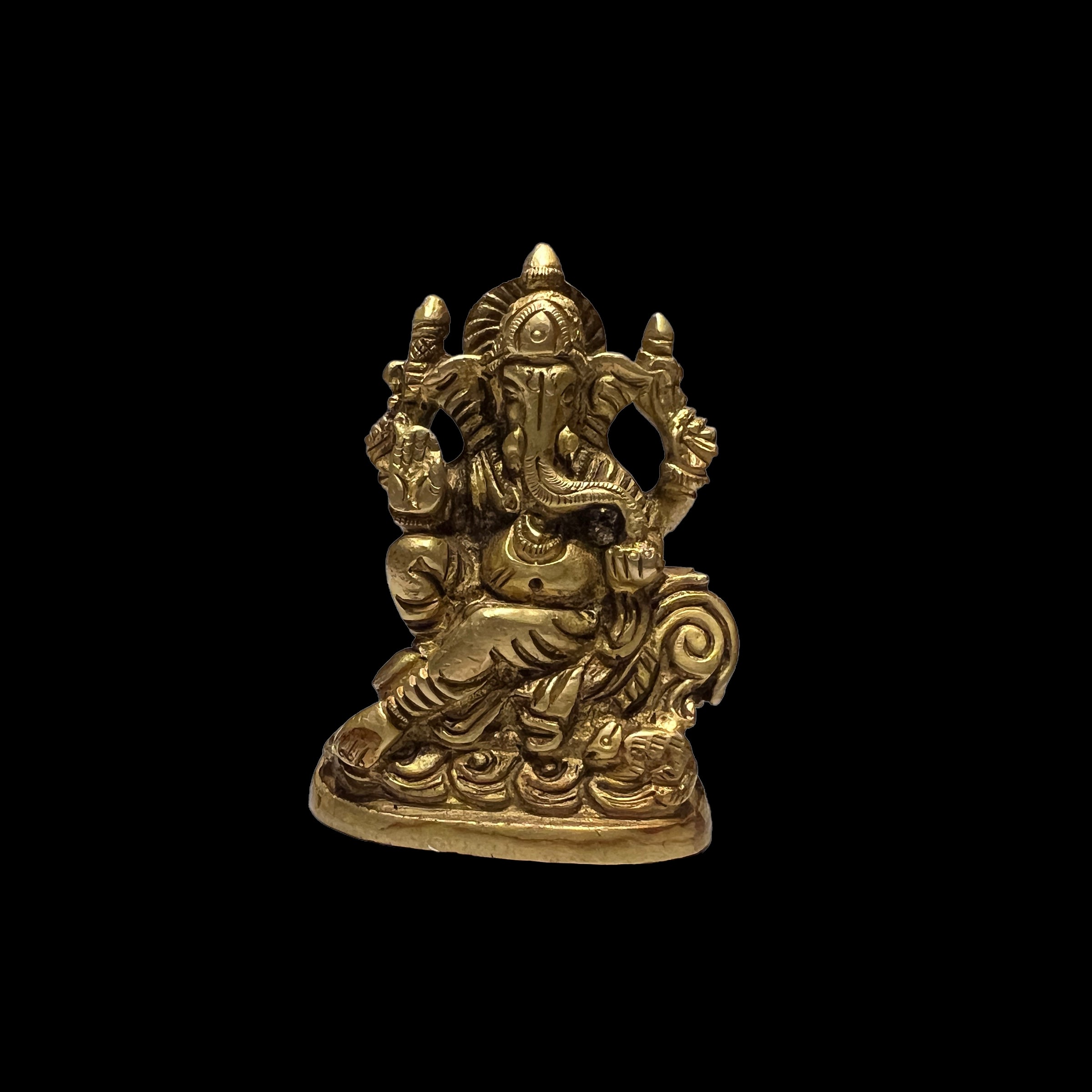 GM Brass Ganesh 163-2.5in - Vintage India NYC