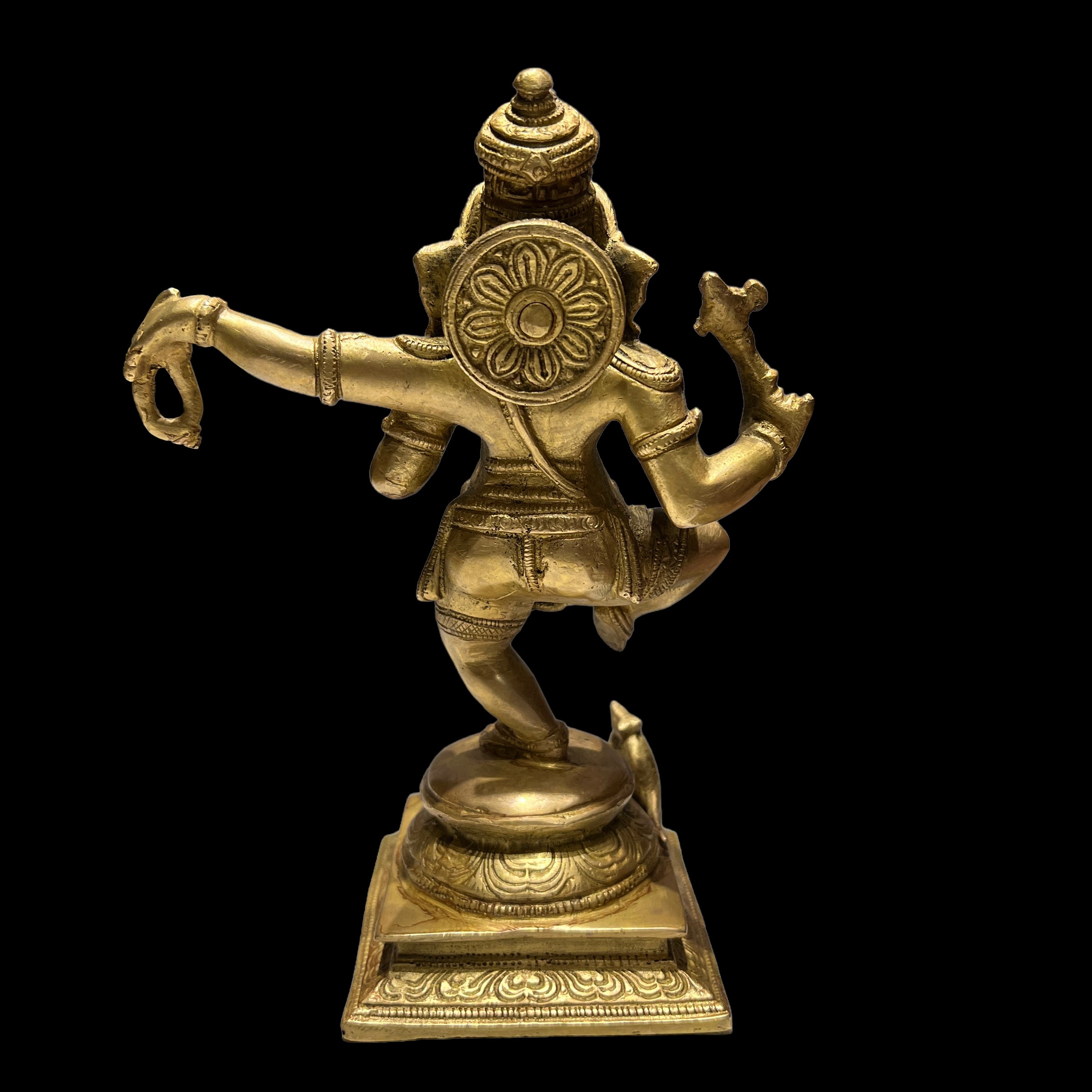 GM Brass Dancing Ganesh 2278- 9.5in - Vintage India NYC