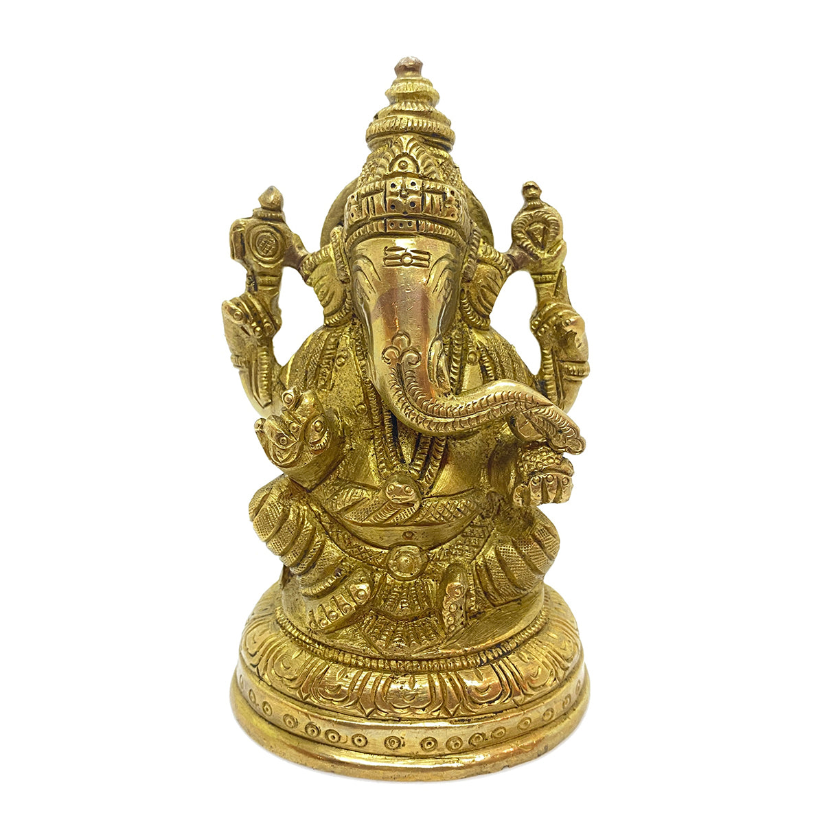 GM Brass Ganesh 5 in - Vintage India NYC