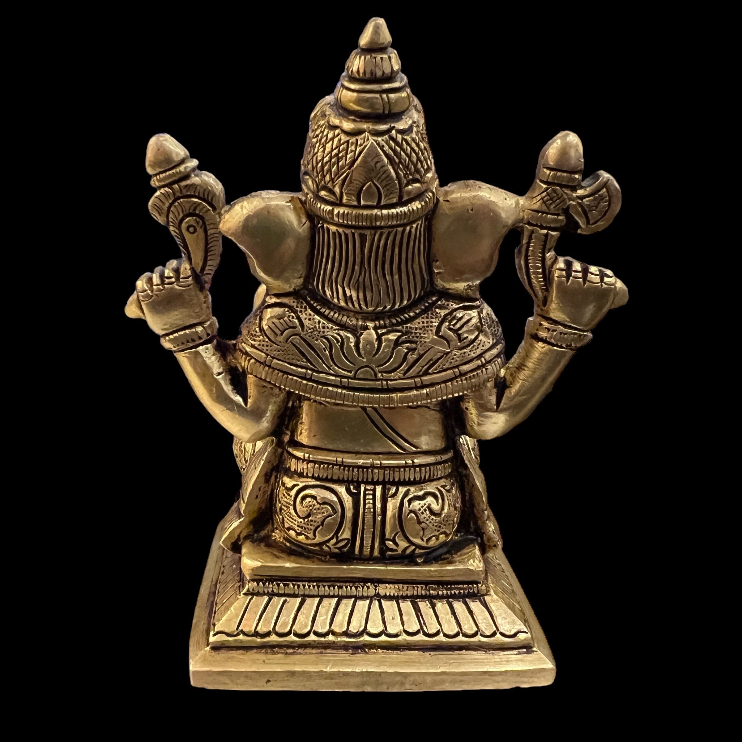 GM Bronze Ganesh 636 Statue - Vintage India NYC