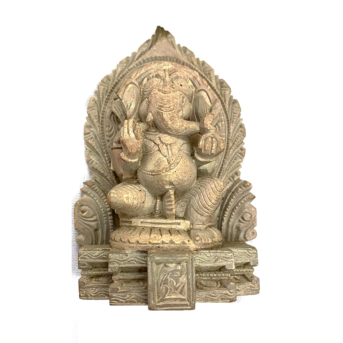 GM Soapstone Ganesh 3.3  in - Vintage India NYC