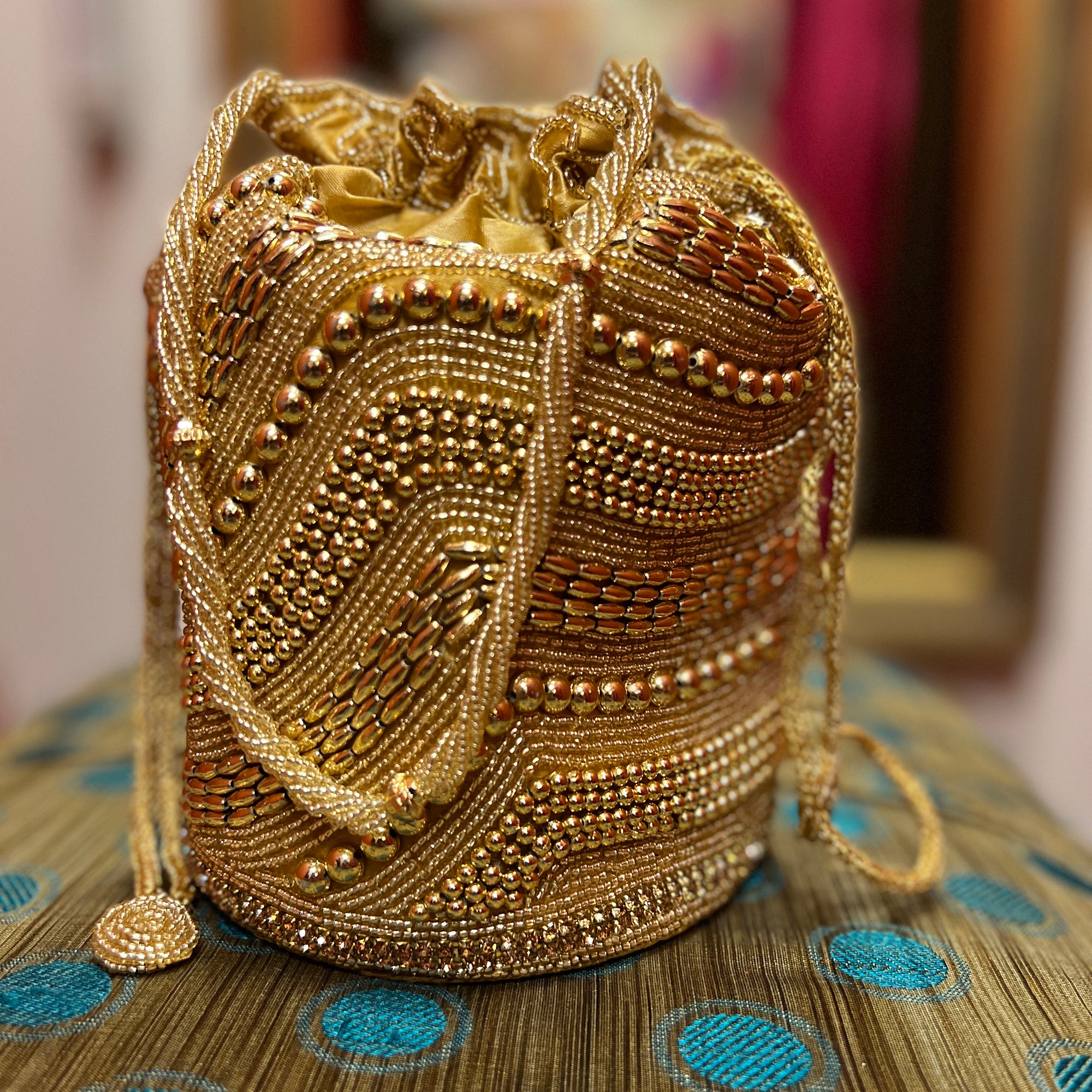 DT Heavy Beaded Potli Bags - Vintage India NYC