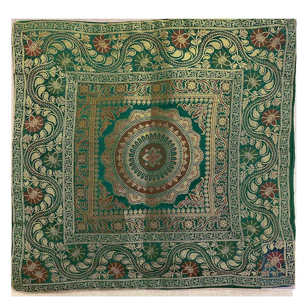 Silk Pillow Covers-Greens - Vintage India NYC