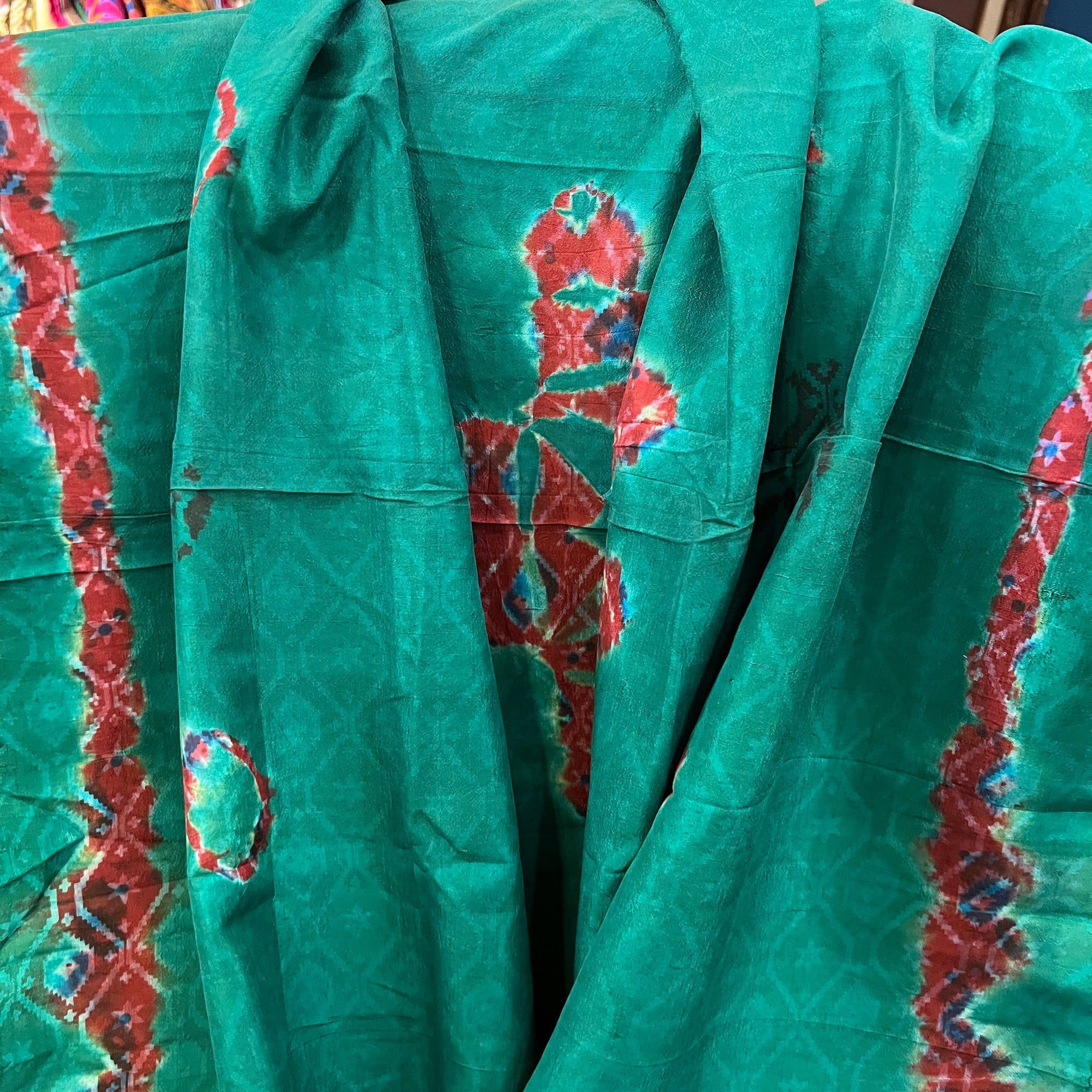 LH Bandhani Pure Silk Scarves-Various - Vintage India NYC