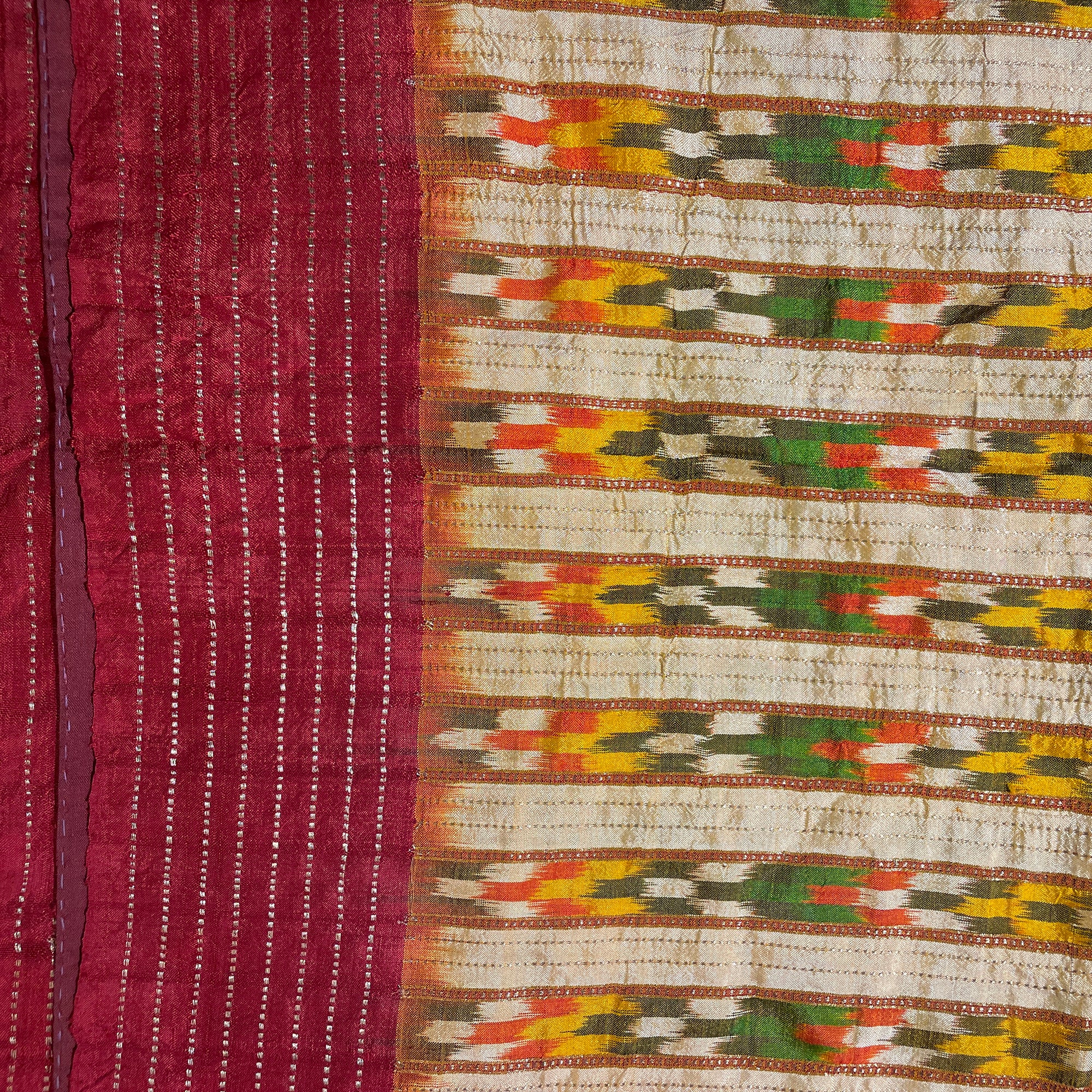 Silk Ikat  Saree - Vintage India NYC