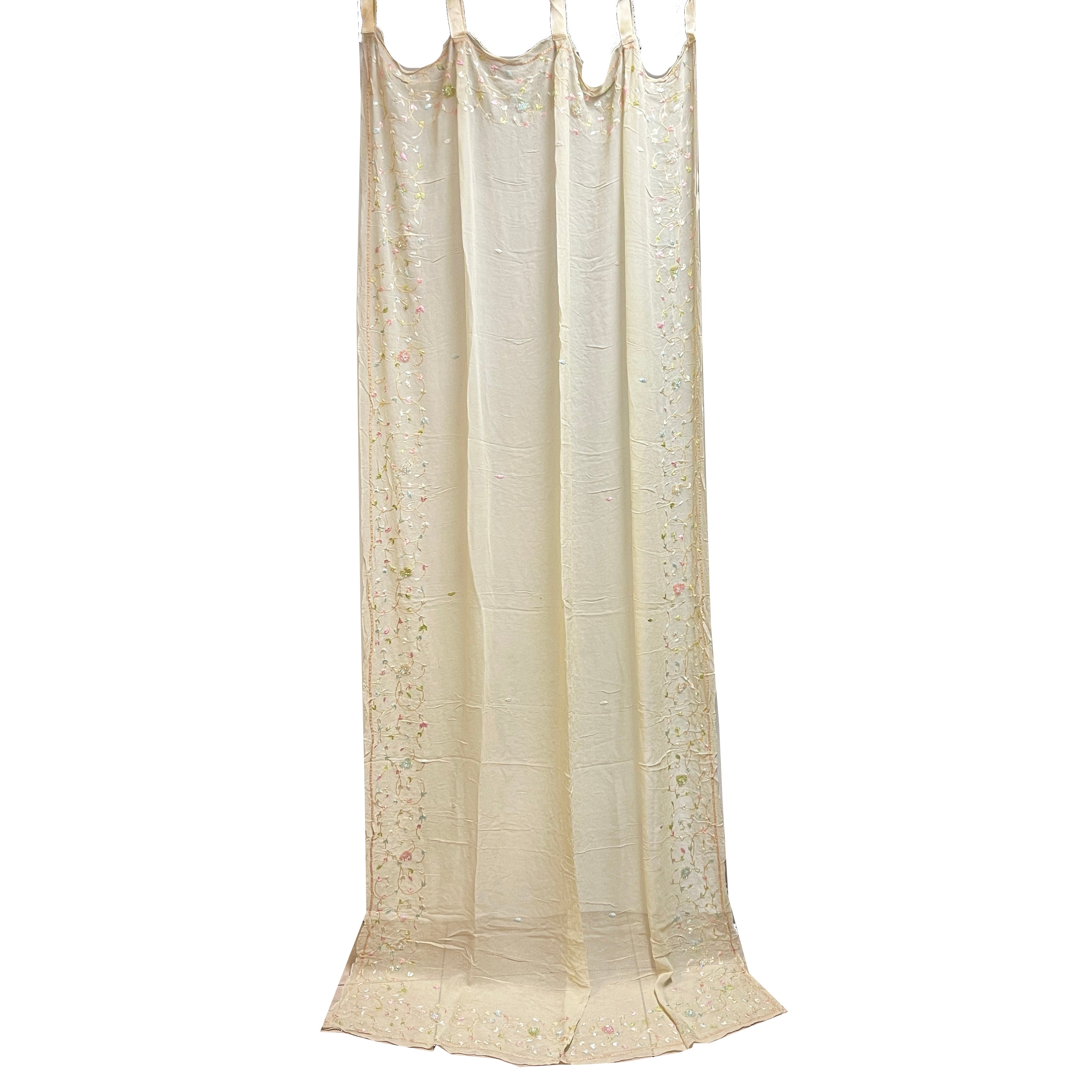 Single Curtains - Cream - 5 Styles - Vintage India NYC