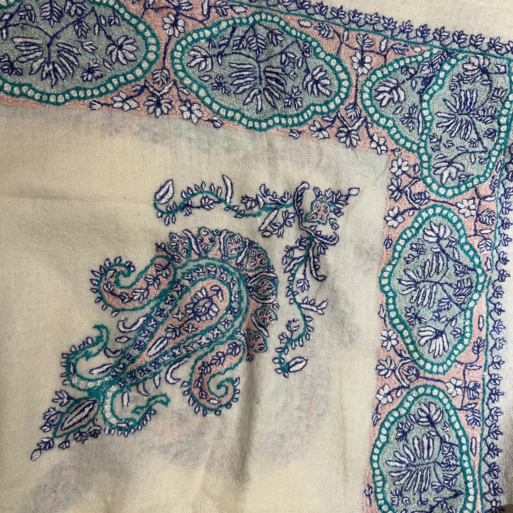 YD Kashmiri Embroidered Scarves - Various Colors - Vintage India NYC