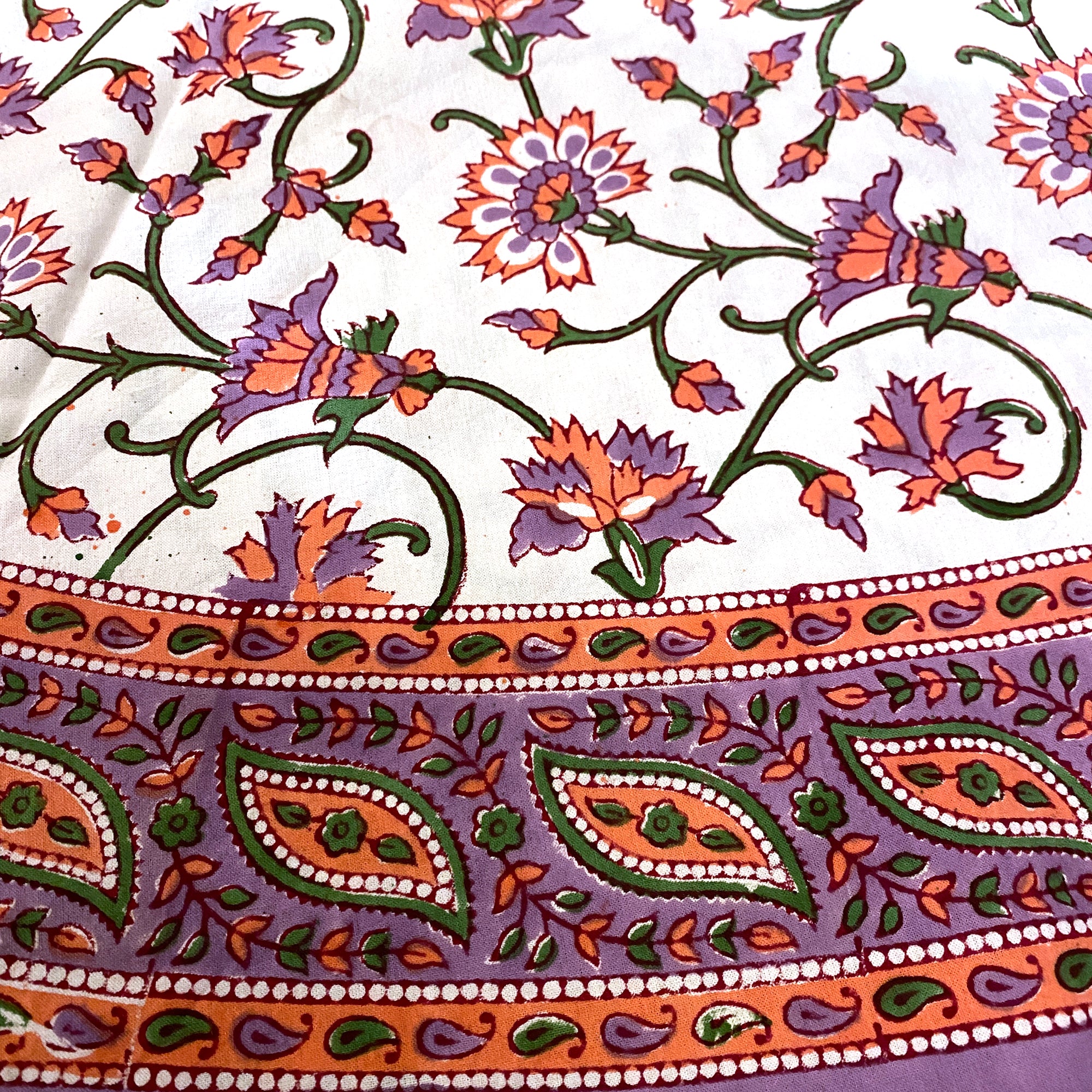 Round Tablecloth-Lavender 66 inch - Vintage India NYC
