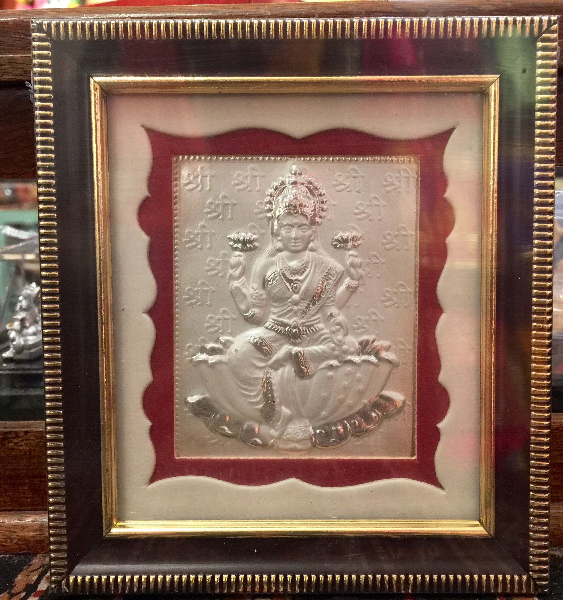 Hindu God & Goddess Religious Silver Frames AUJ Silver (.999) 91 - Vintage India NYC