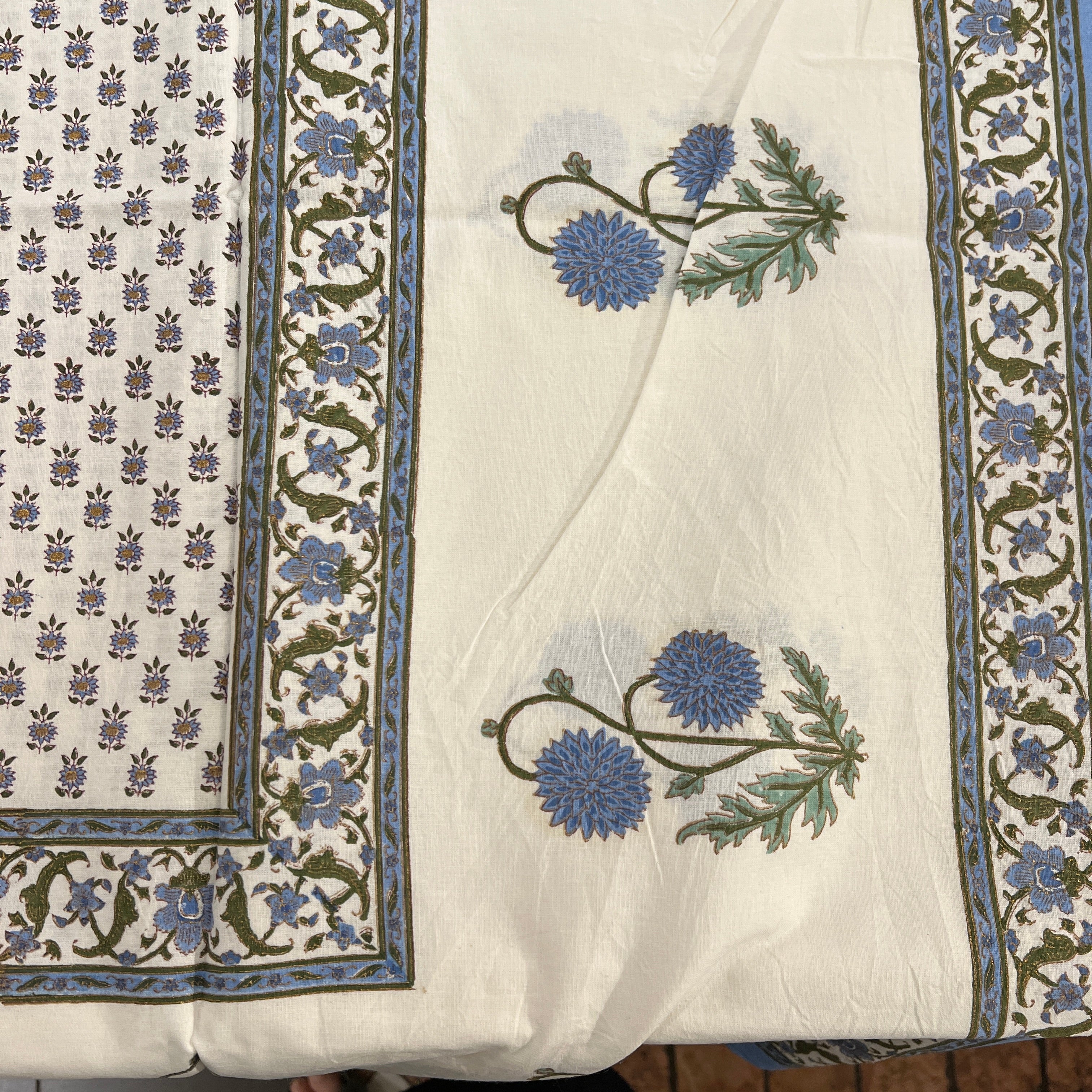 LH Twin Floral Small Print Bedcover - Vintage India NYC