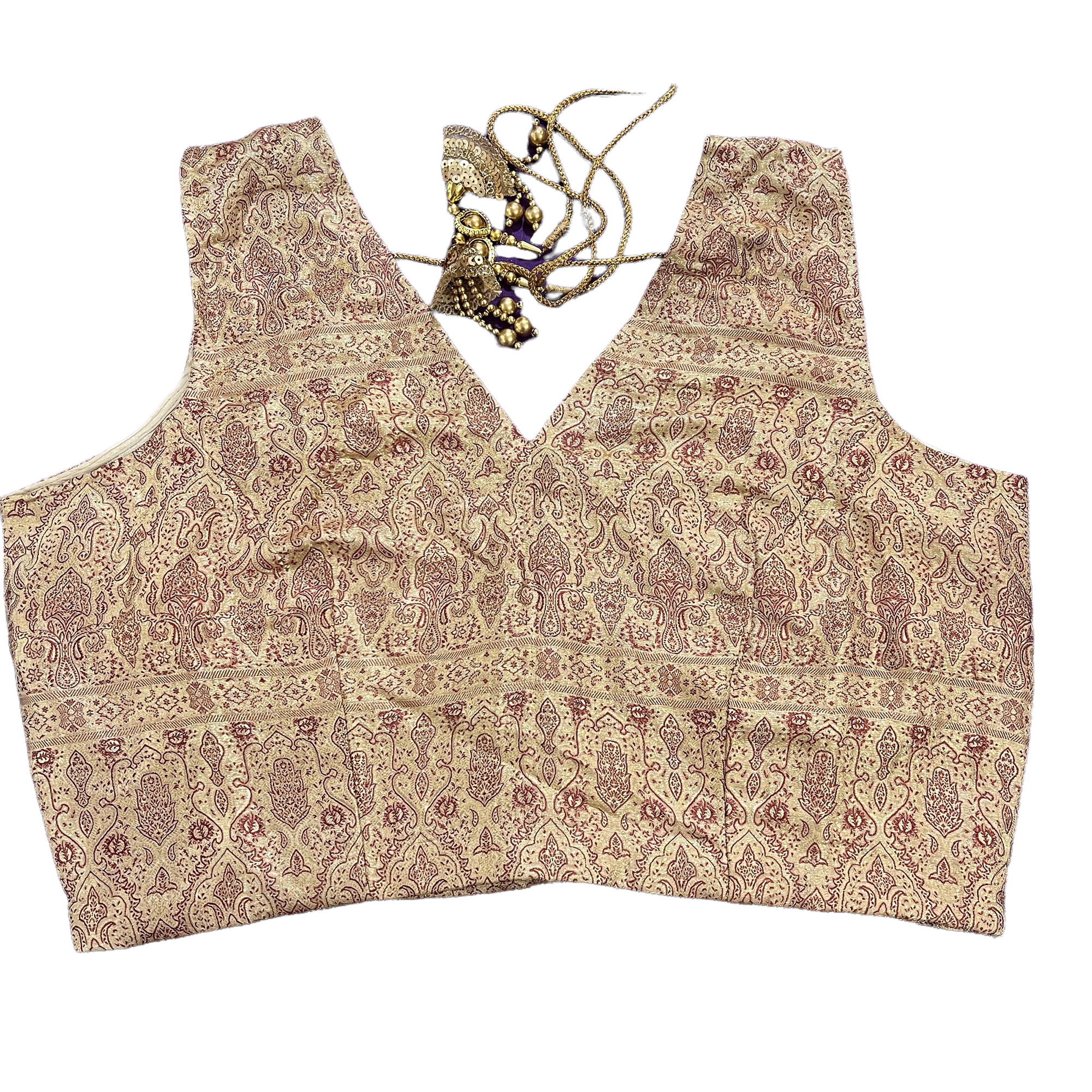 Brocade Saree Blouses-Size 40 - Vintage India NYC