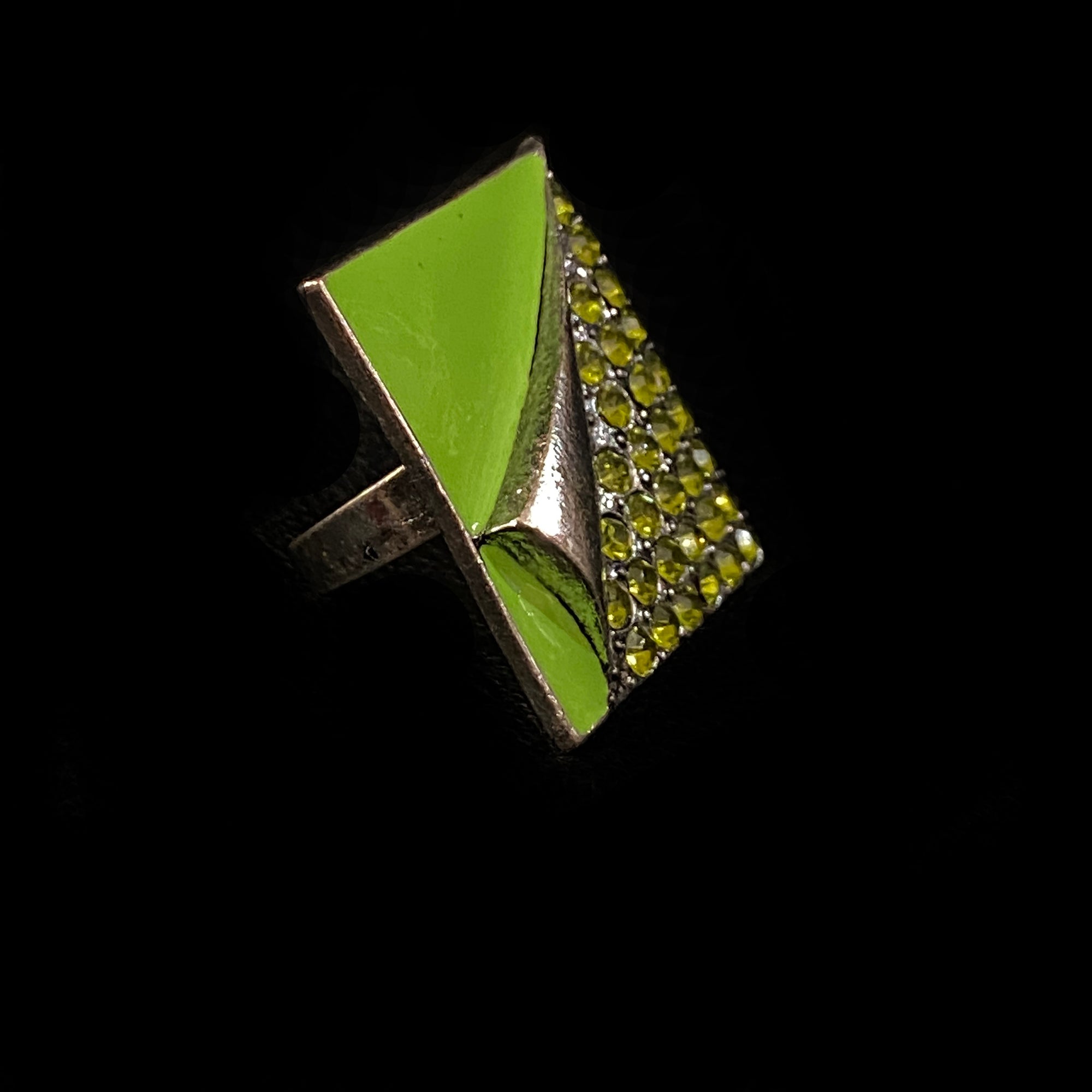 Rectangle Cocktail Ring-2 colors - Vintage India NYC