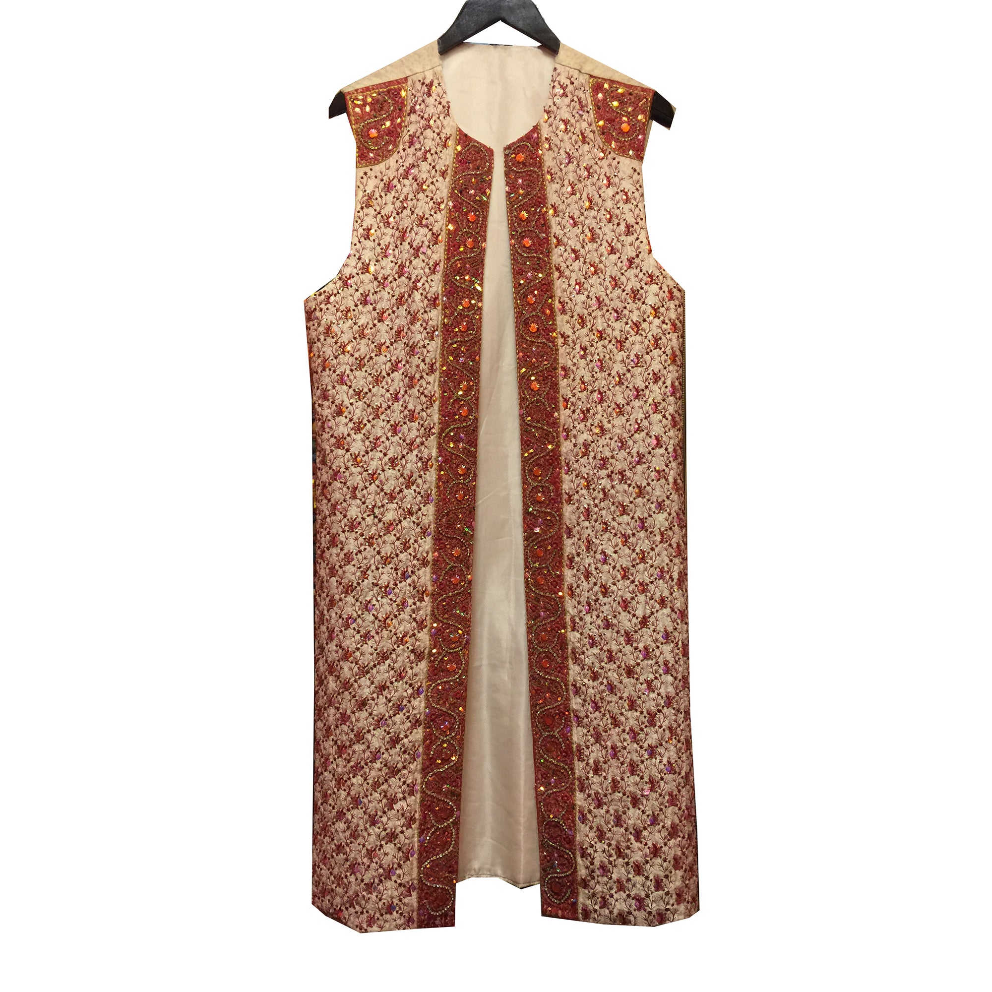 Vintage Embroidered Long Vest - Vintage India NYC