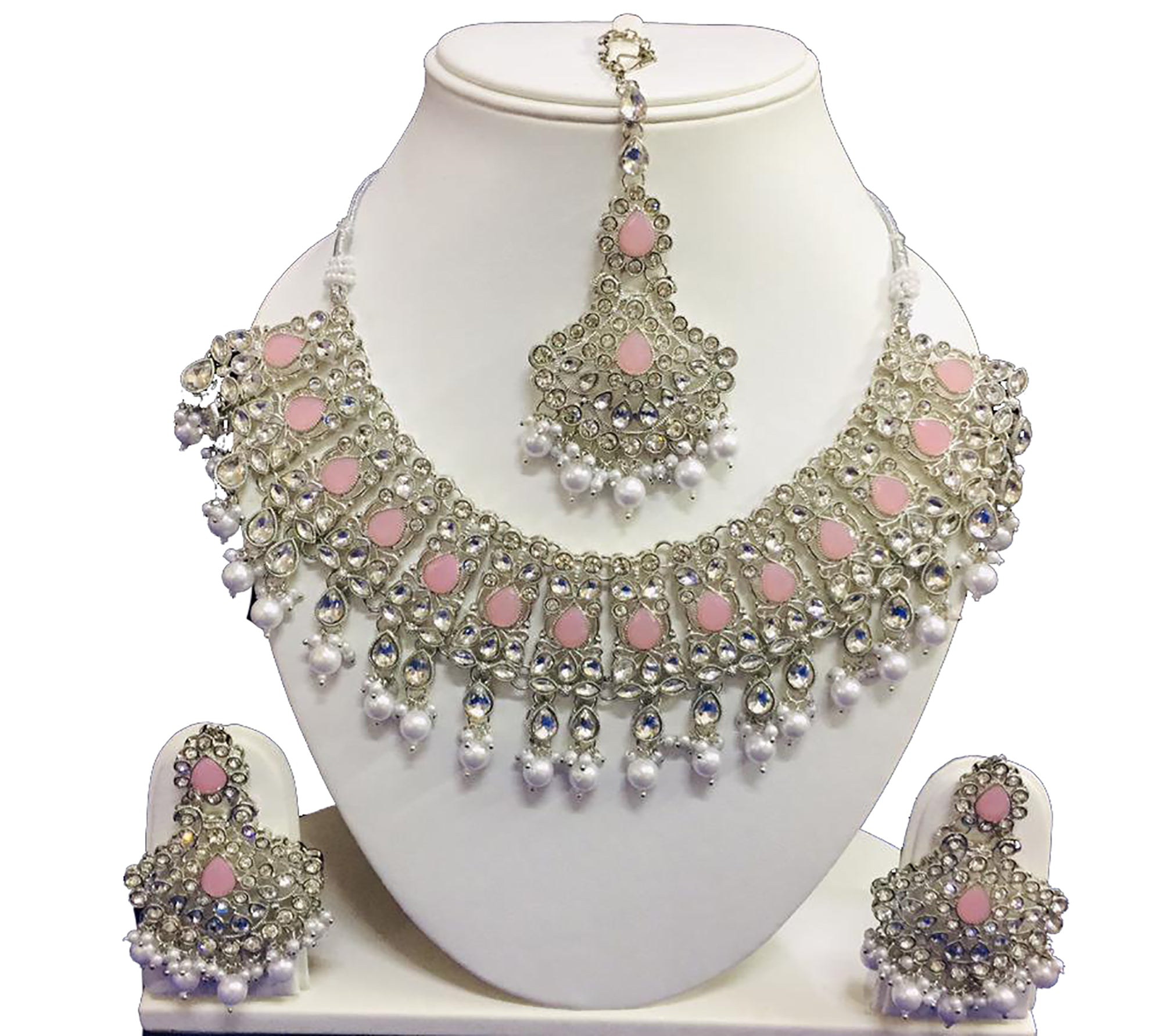 DT Silver Fancy Necklace Sets-4 Colors - Vintage India NYC