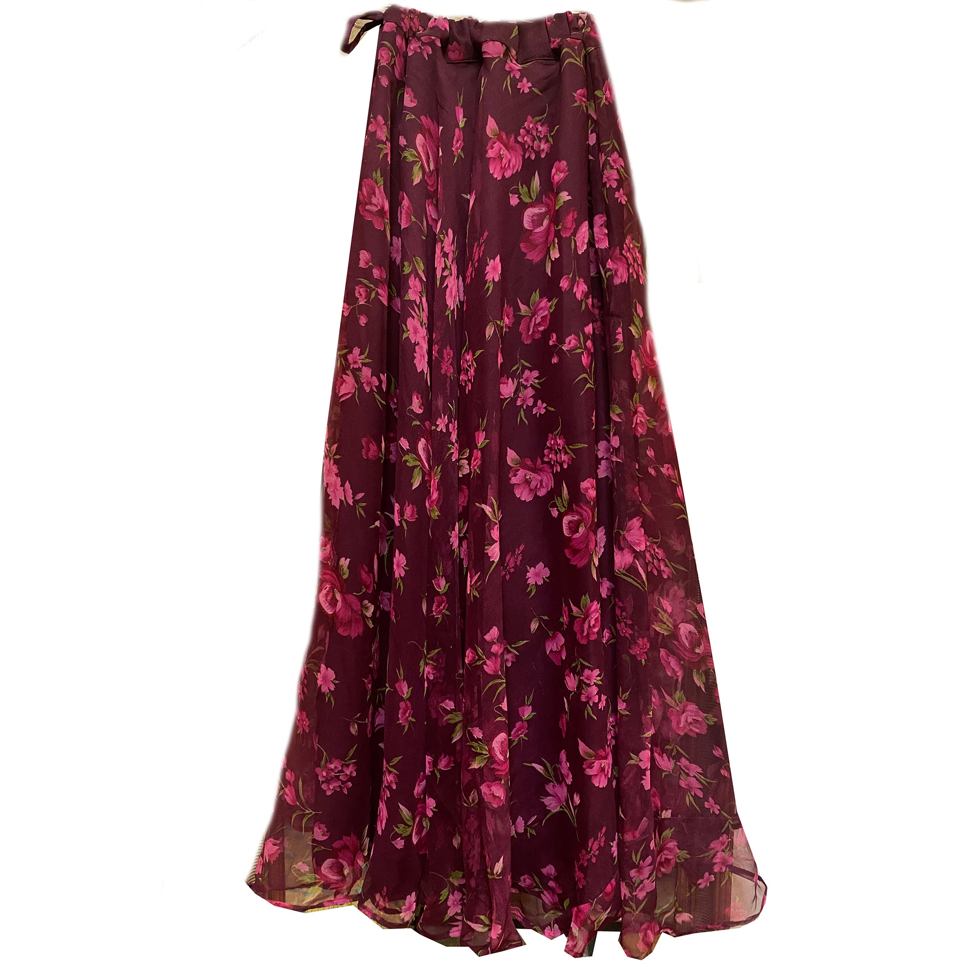 Chiffon Floral Lehenga Skirts-2 Colors - Vintage India NYC