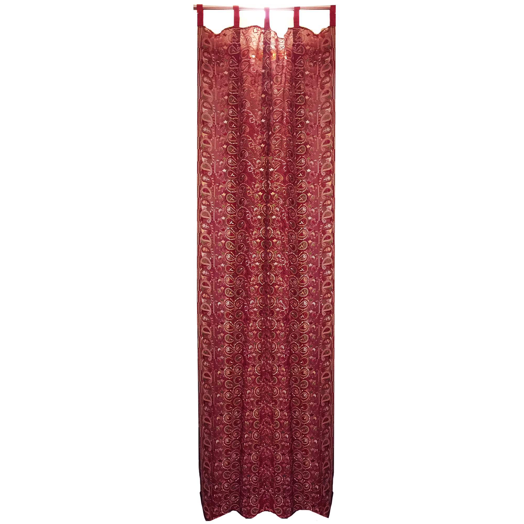 Single Curtains-Reds - Vintage India NYC