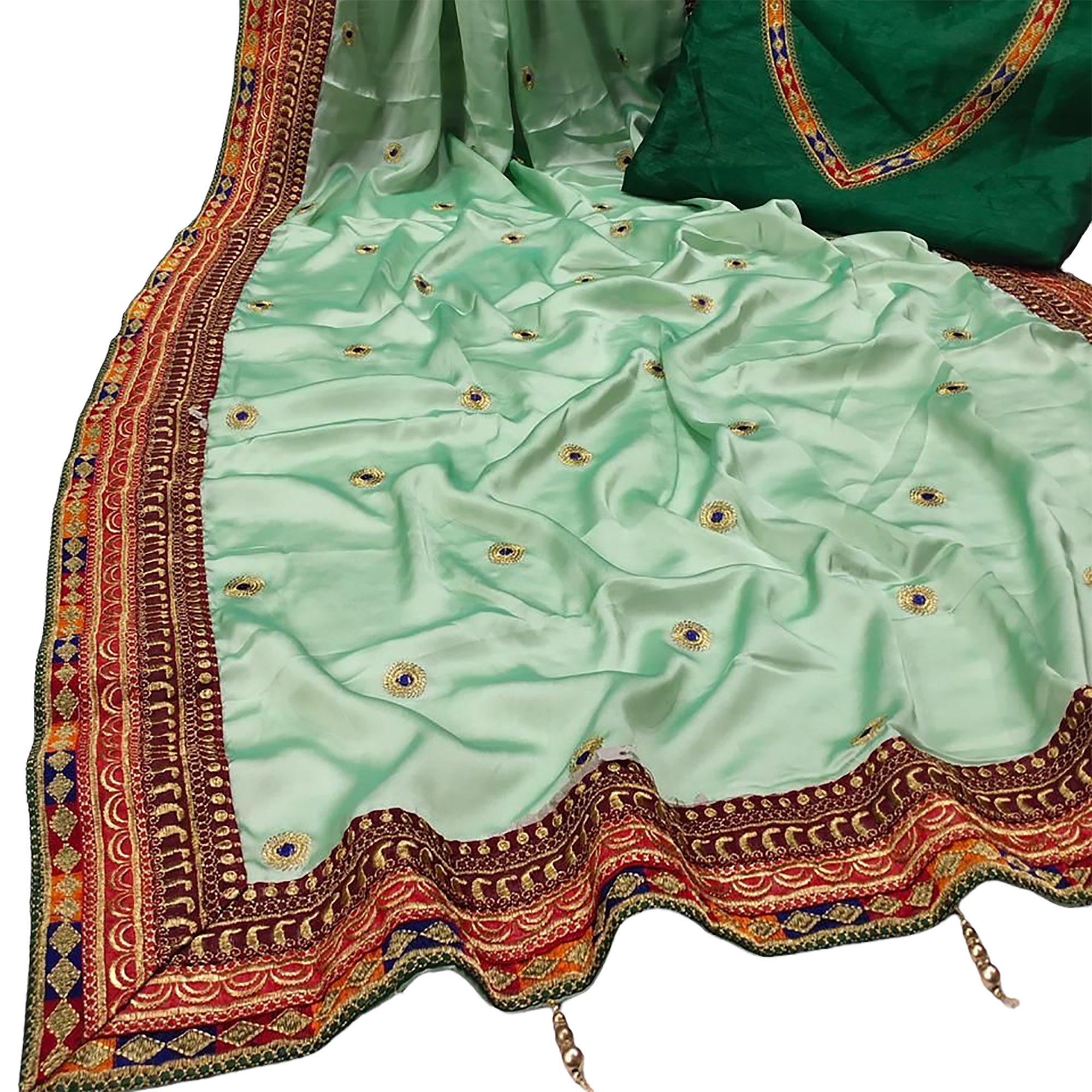 Embroidered Sarees-5 colors - Vintage India NYC
